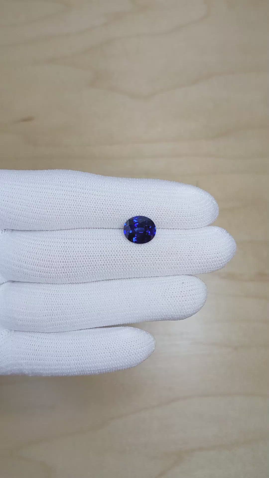 3.64 Ct. Blue Sapphire from Madagascar Size Video