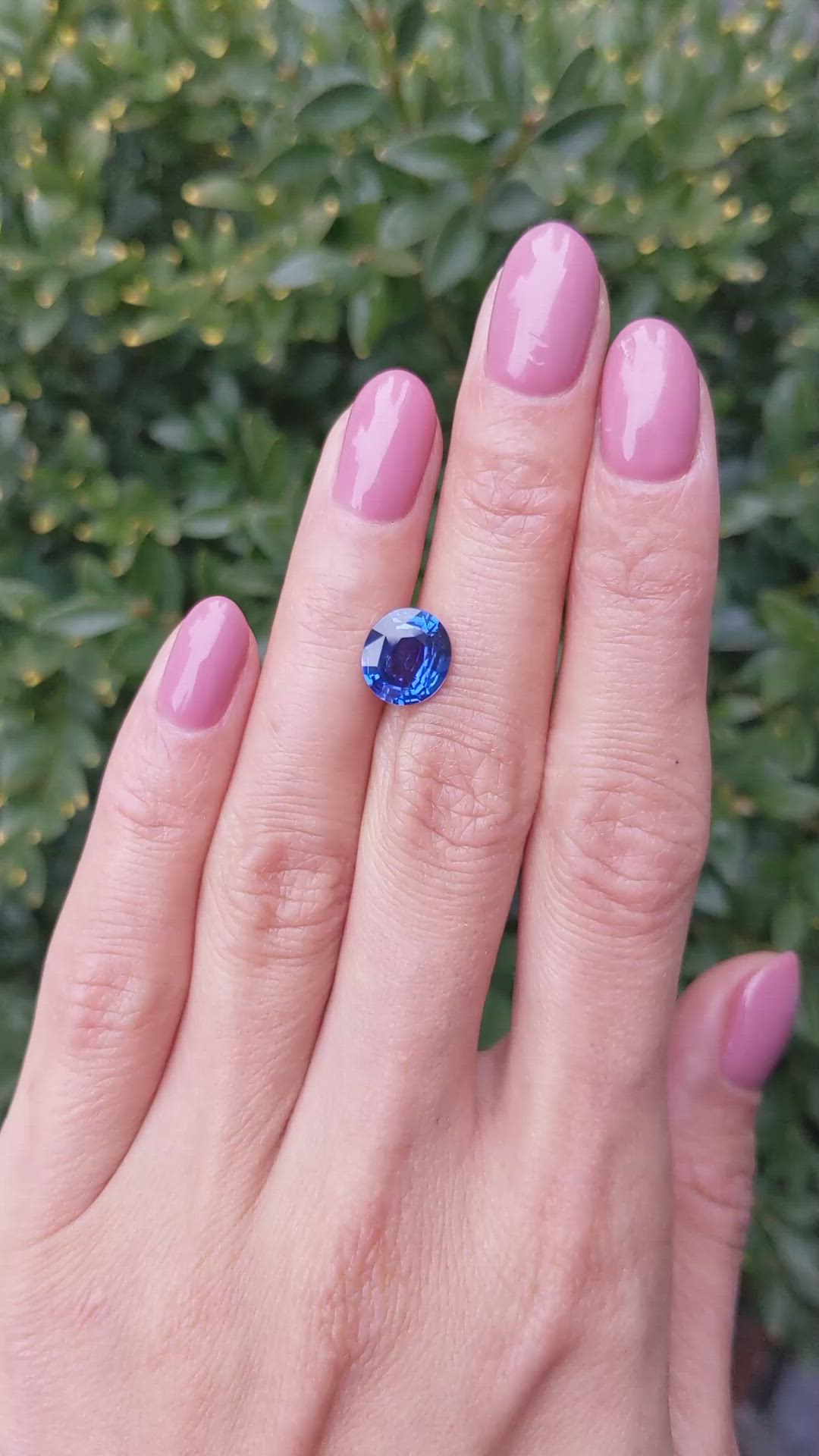 3.02 Ct. Blue Sapphire from Ceylon (Sri Lanka) Size Video