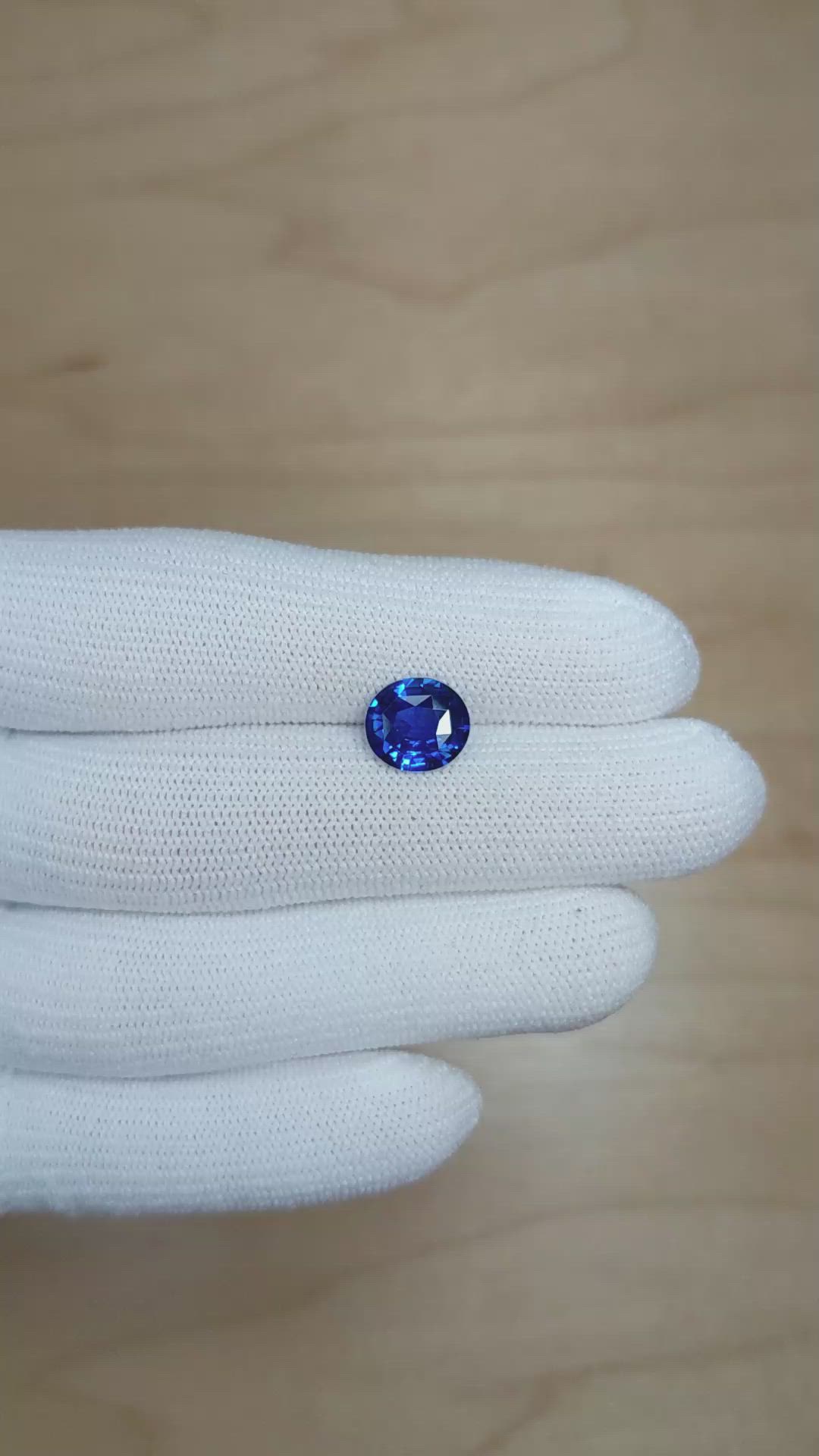 3.02 Ct. Blue Sapphire from Ceylon (Sri Lanka) Size Video