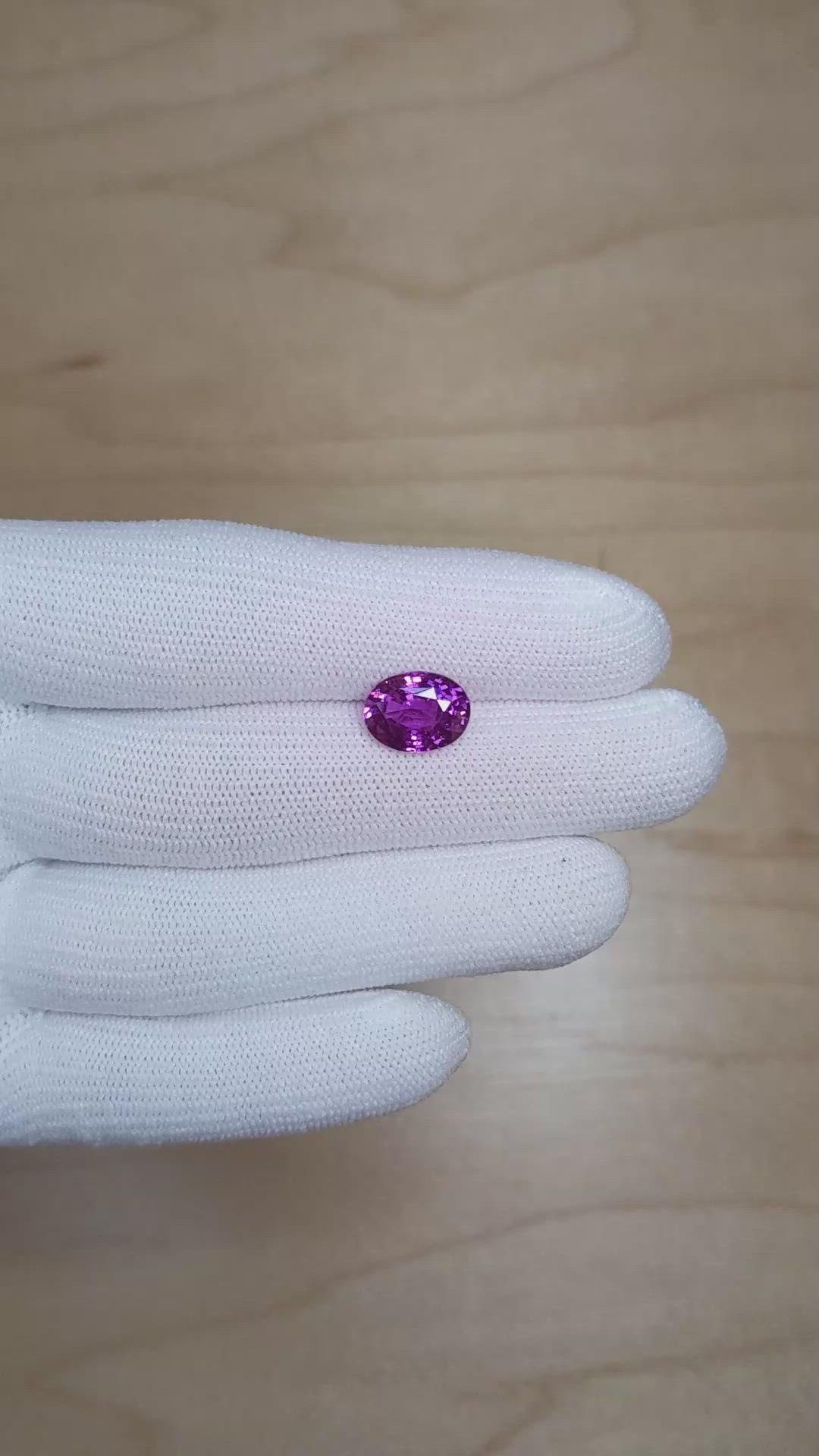 3.78 Ct. Purple Sapphire from Madagascar Size Video