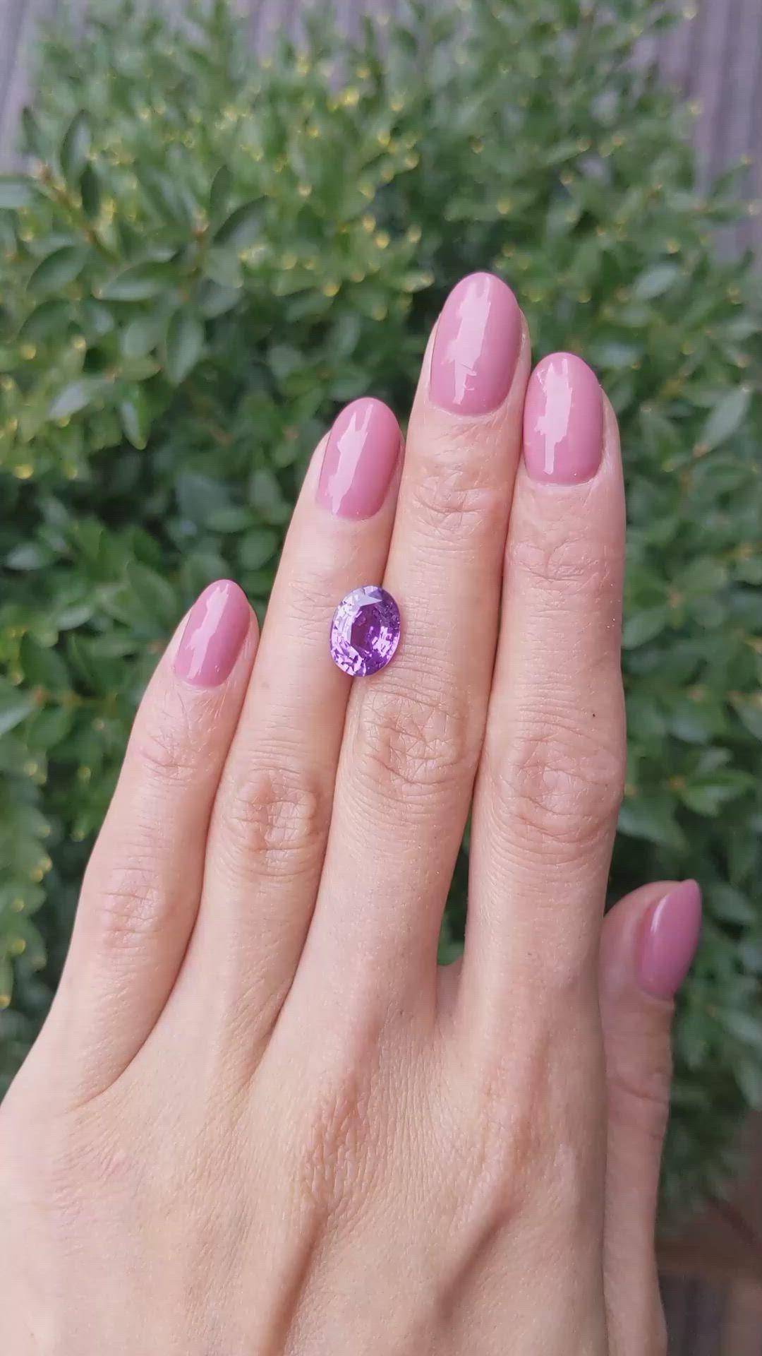 3.78 Ct. Purple Sapphire from Madagascar Size Video