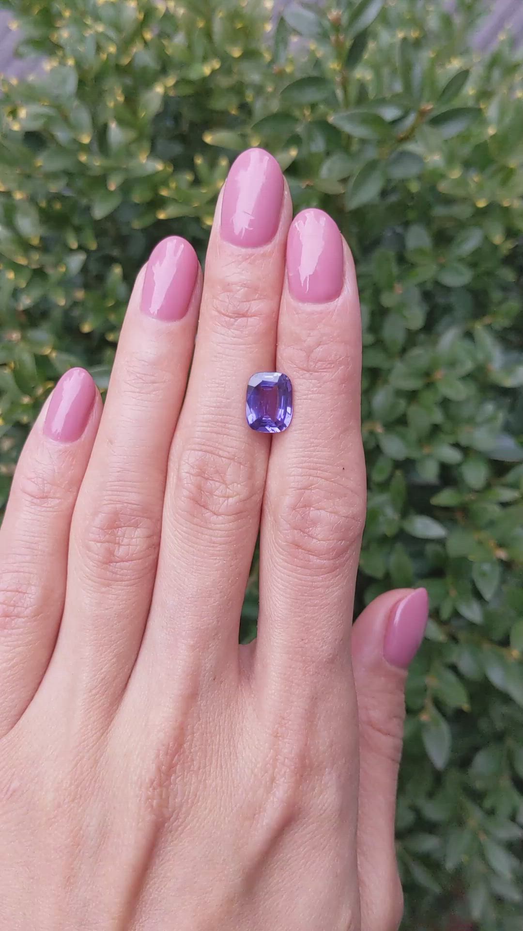 3.03 Ct. Purple Sapphire from Madagascar Size Video