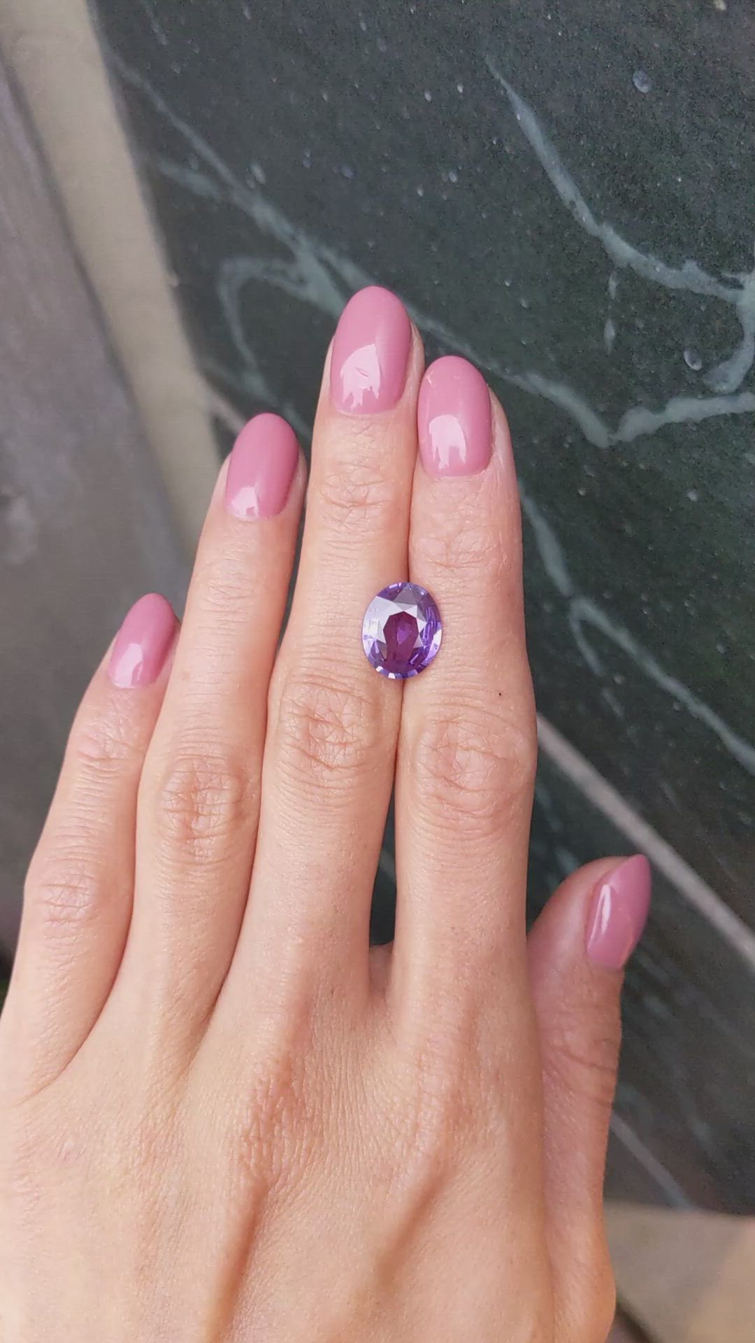 3.99 Ct. Purple Sapphire from Madagascar Size Video