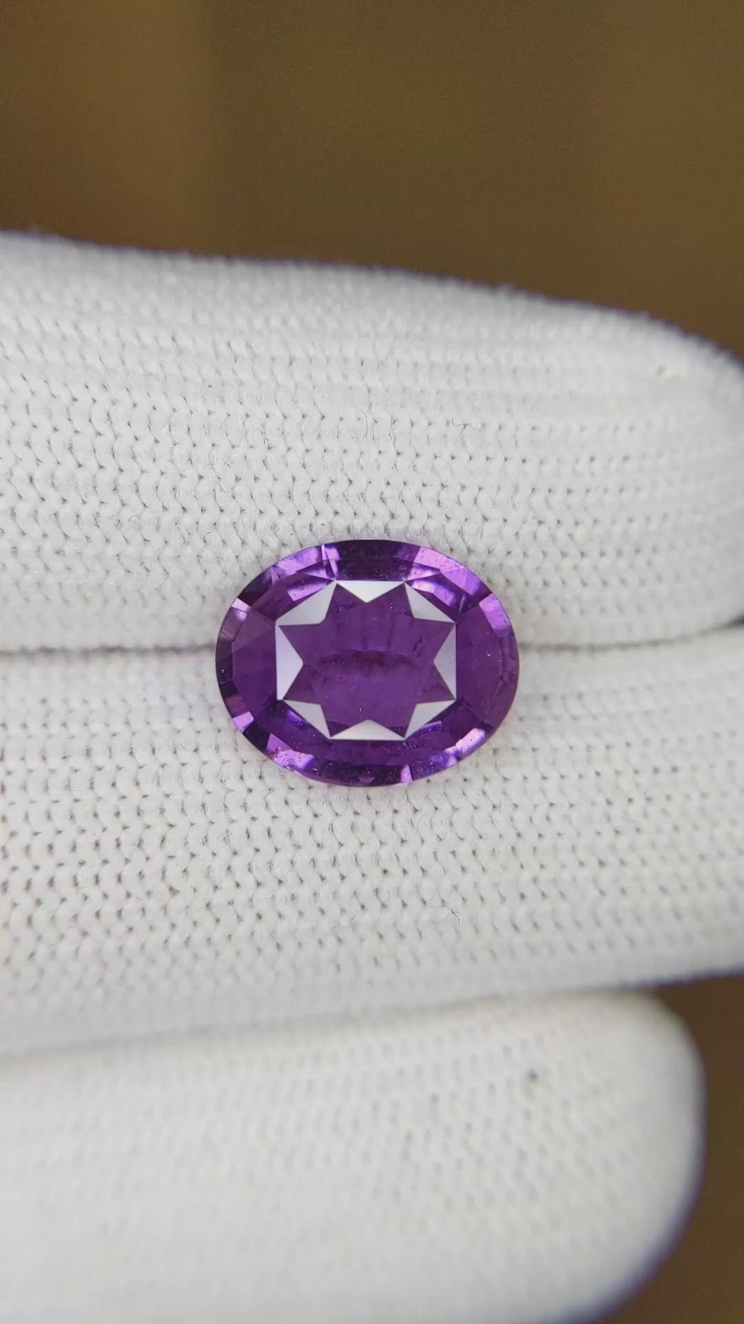 3.99 Ct. Purple Sapphire from Madagascar Size Video