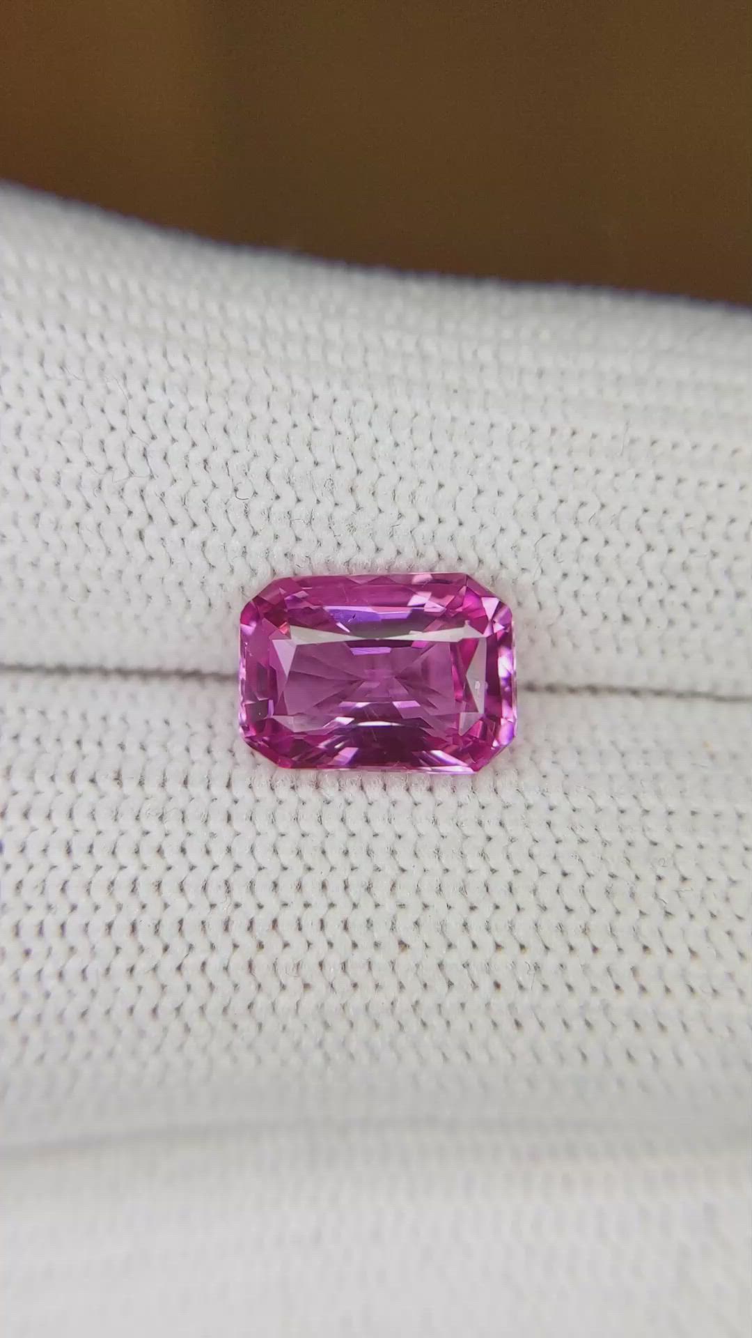 3.00 Ct. Pink Sapphire from Madagascar Size Video