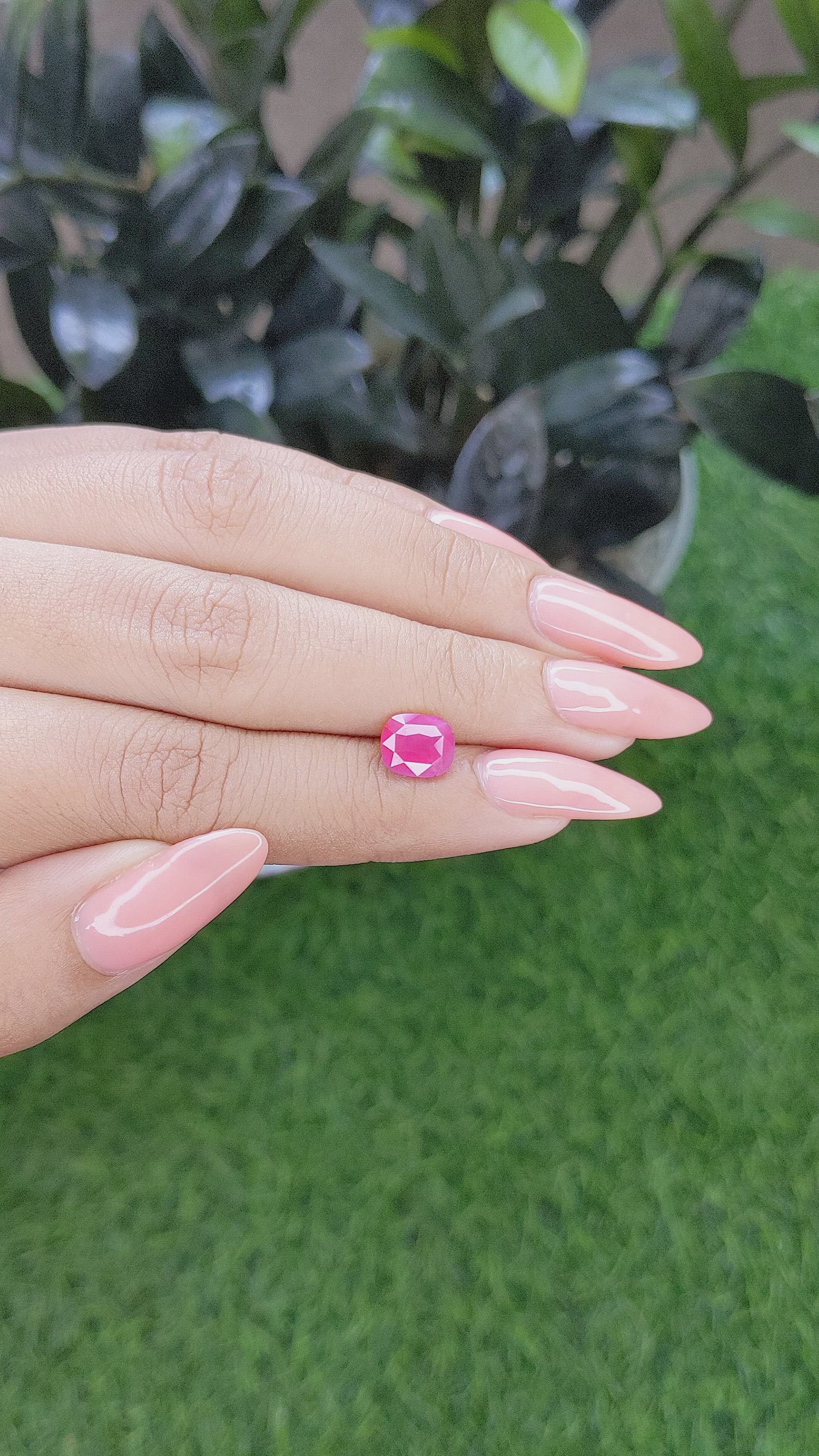 2.04 Ct. Pink Sapphire from Tanzania Size Video