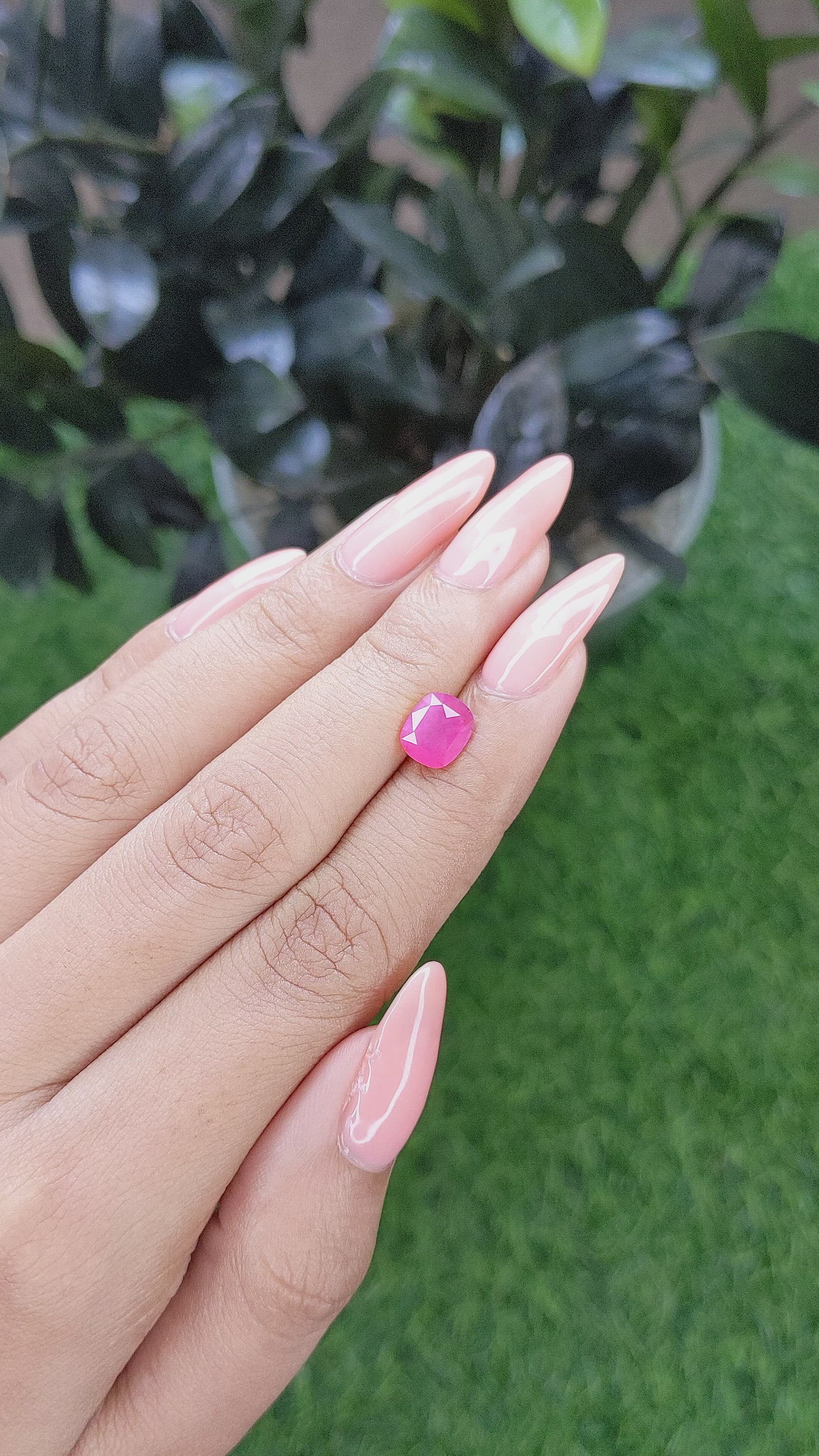 2.04 Ct. Pink Sapphire from Tanzania Size Video