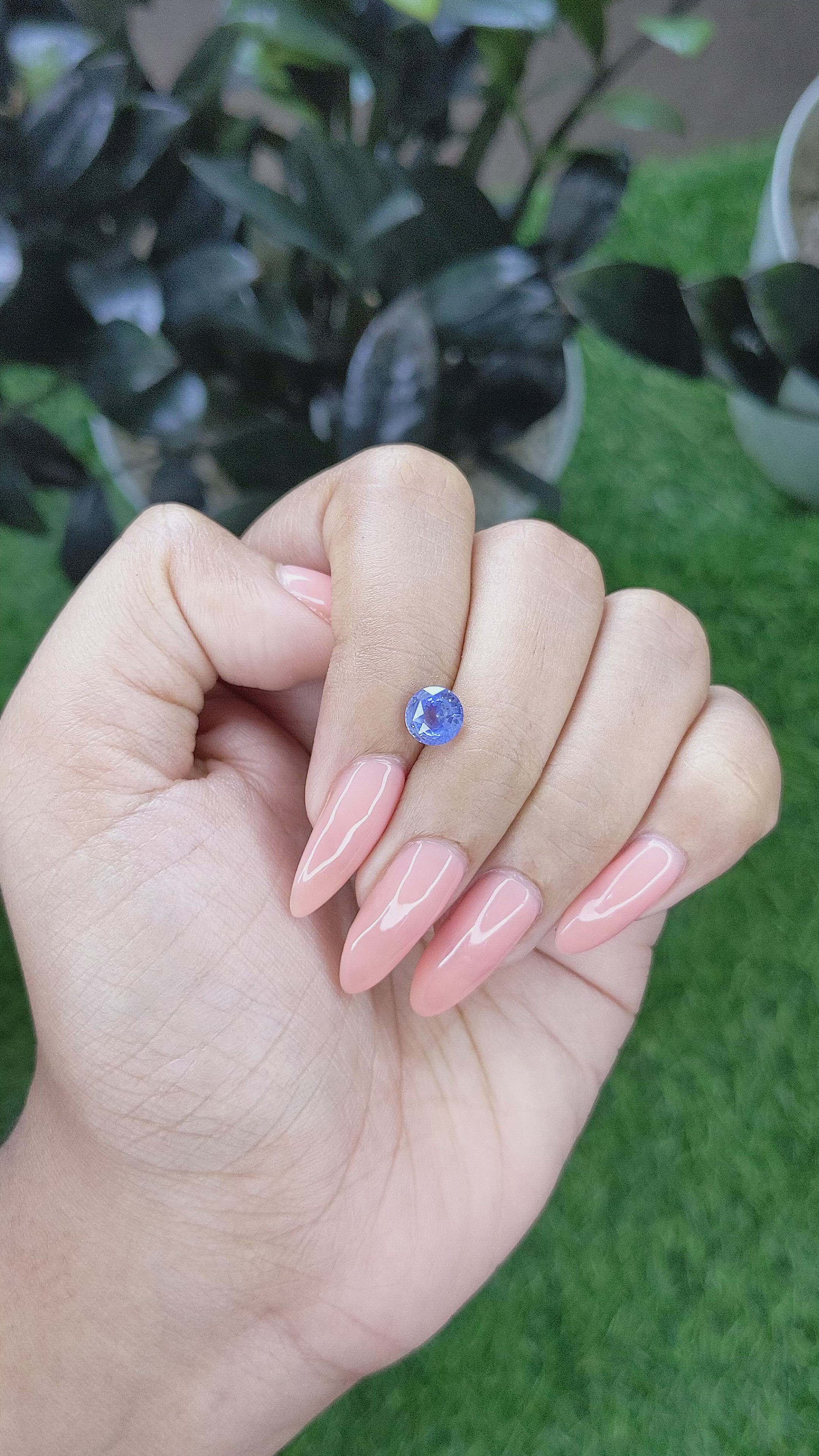 1.60 Ct. Blue Sapphire from Ceylon (Sri Lanka) Size Video