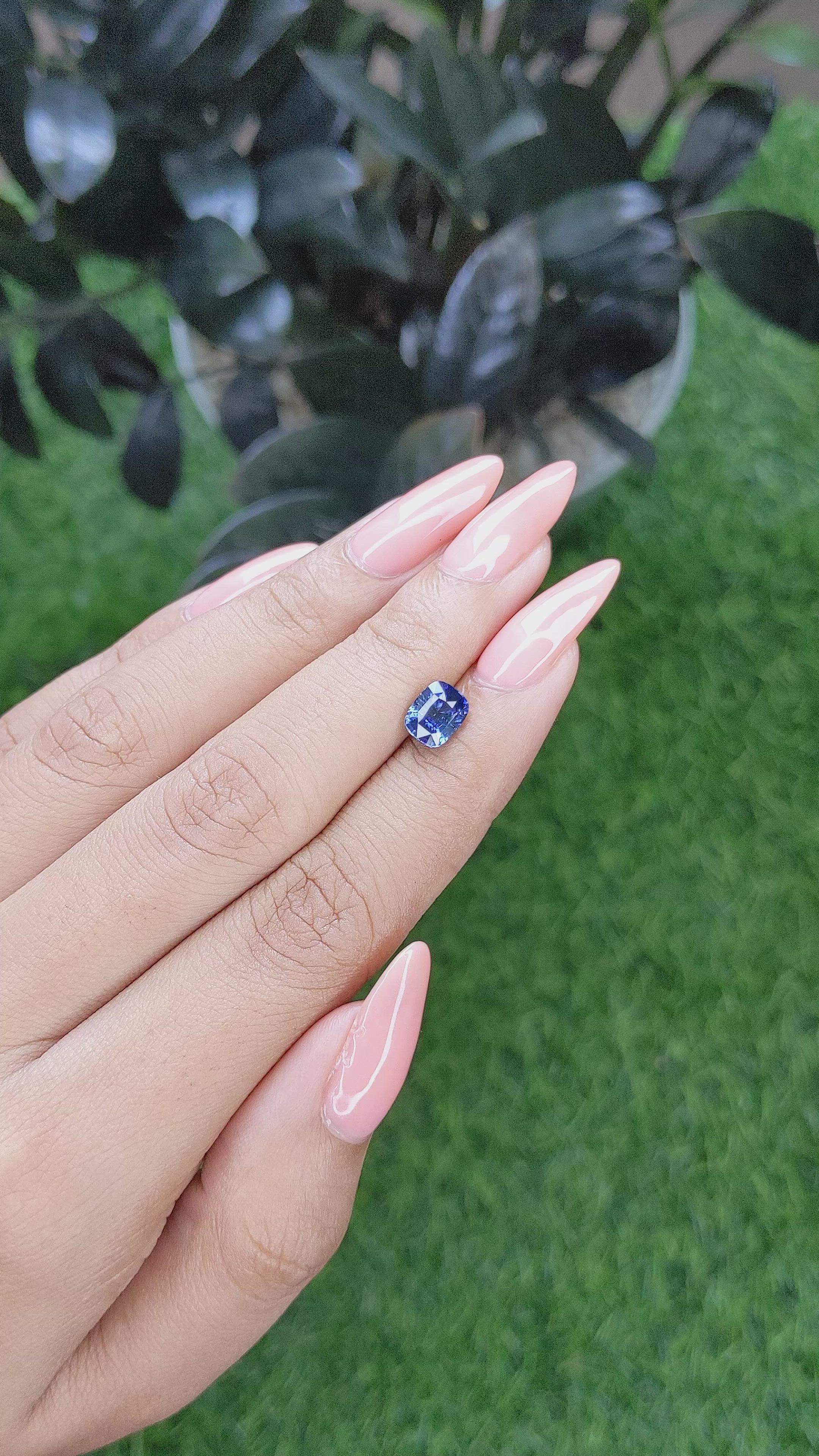 1.52 Ct. Blue Sapphire from Africa Size Video