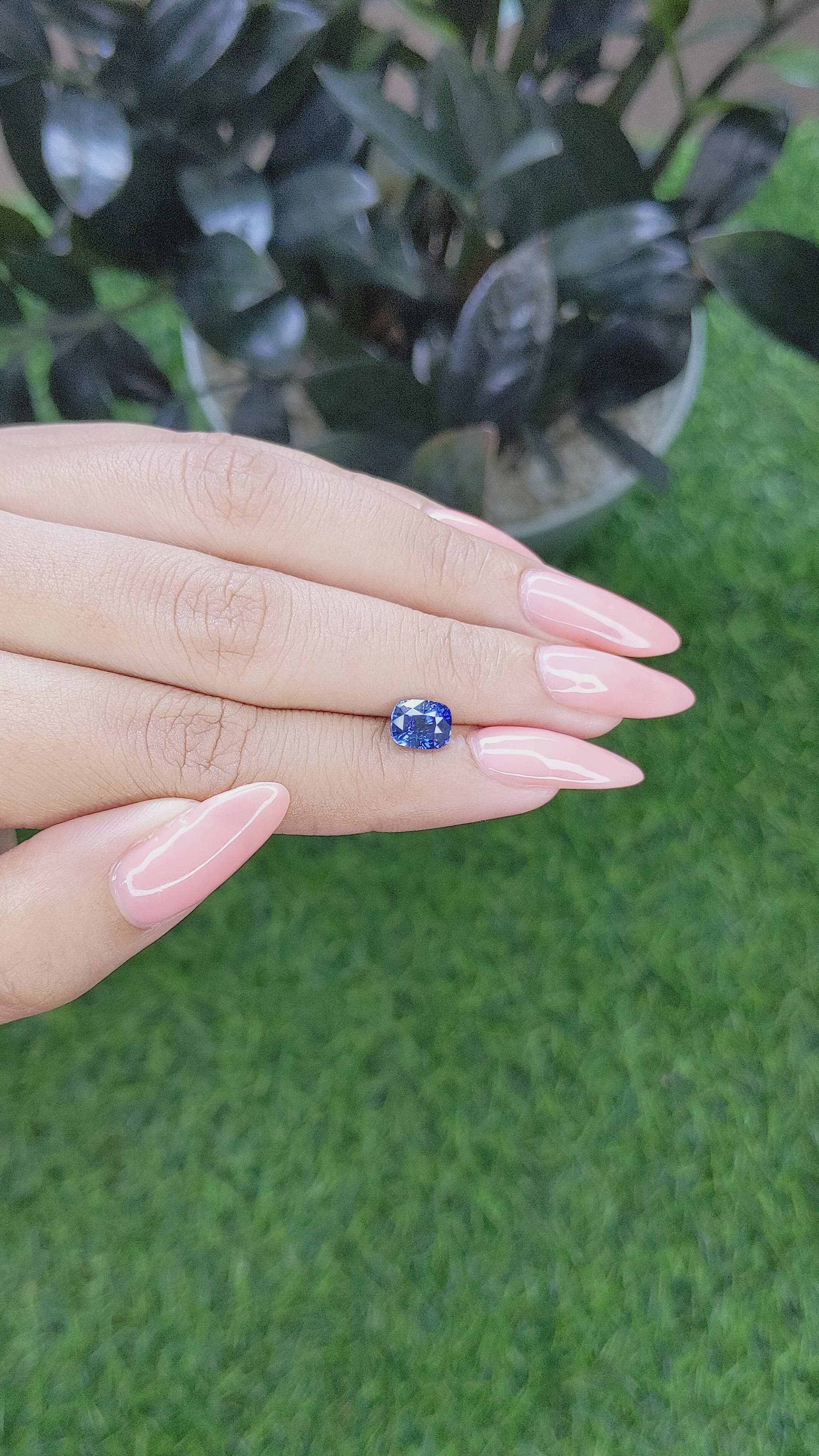1.52 Ct. Blue Sapphire from Africa Size Video