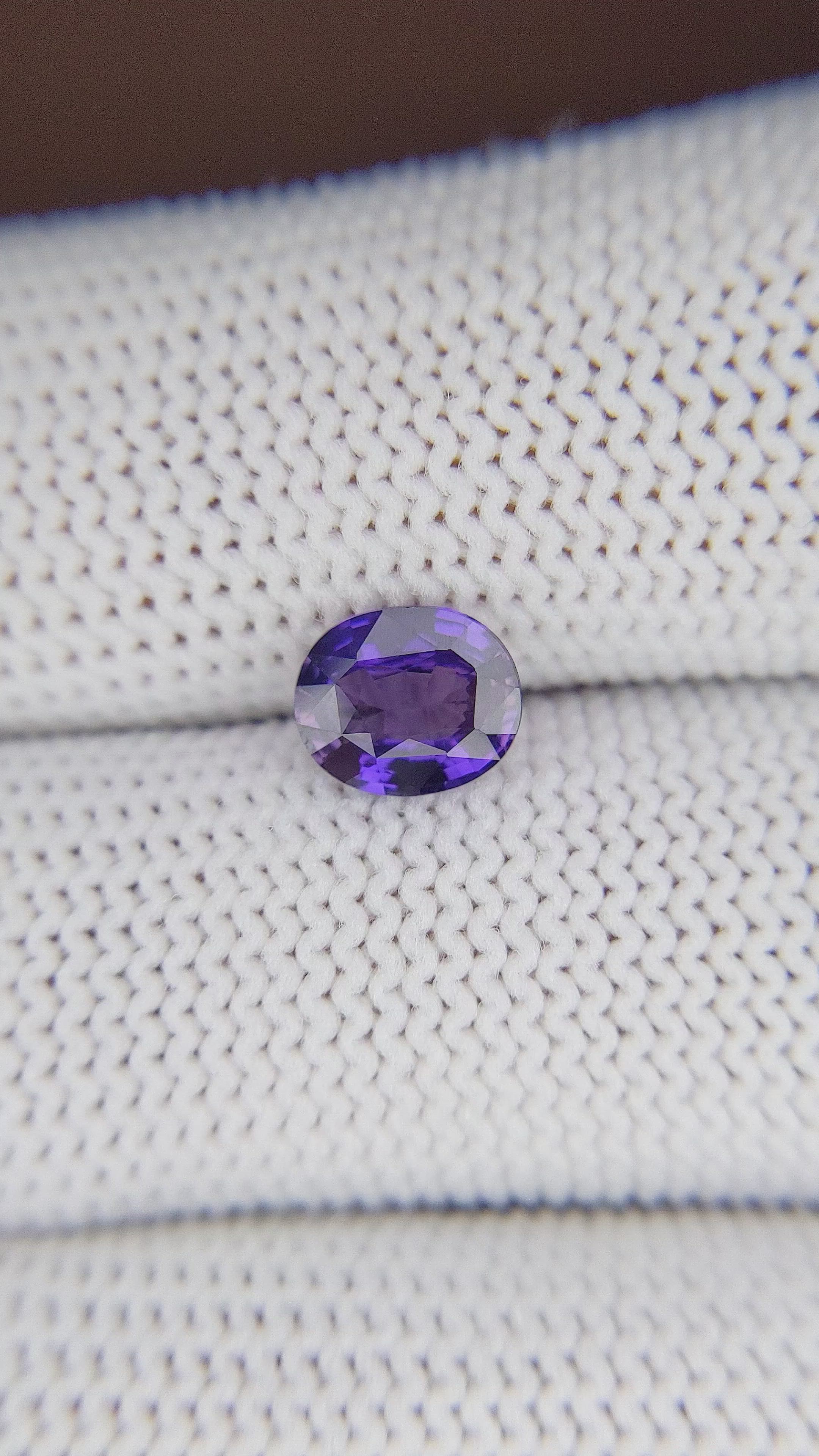 1.53 Ct. Bluish Purple Sapphire from Tanzania Size Video