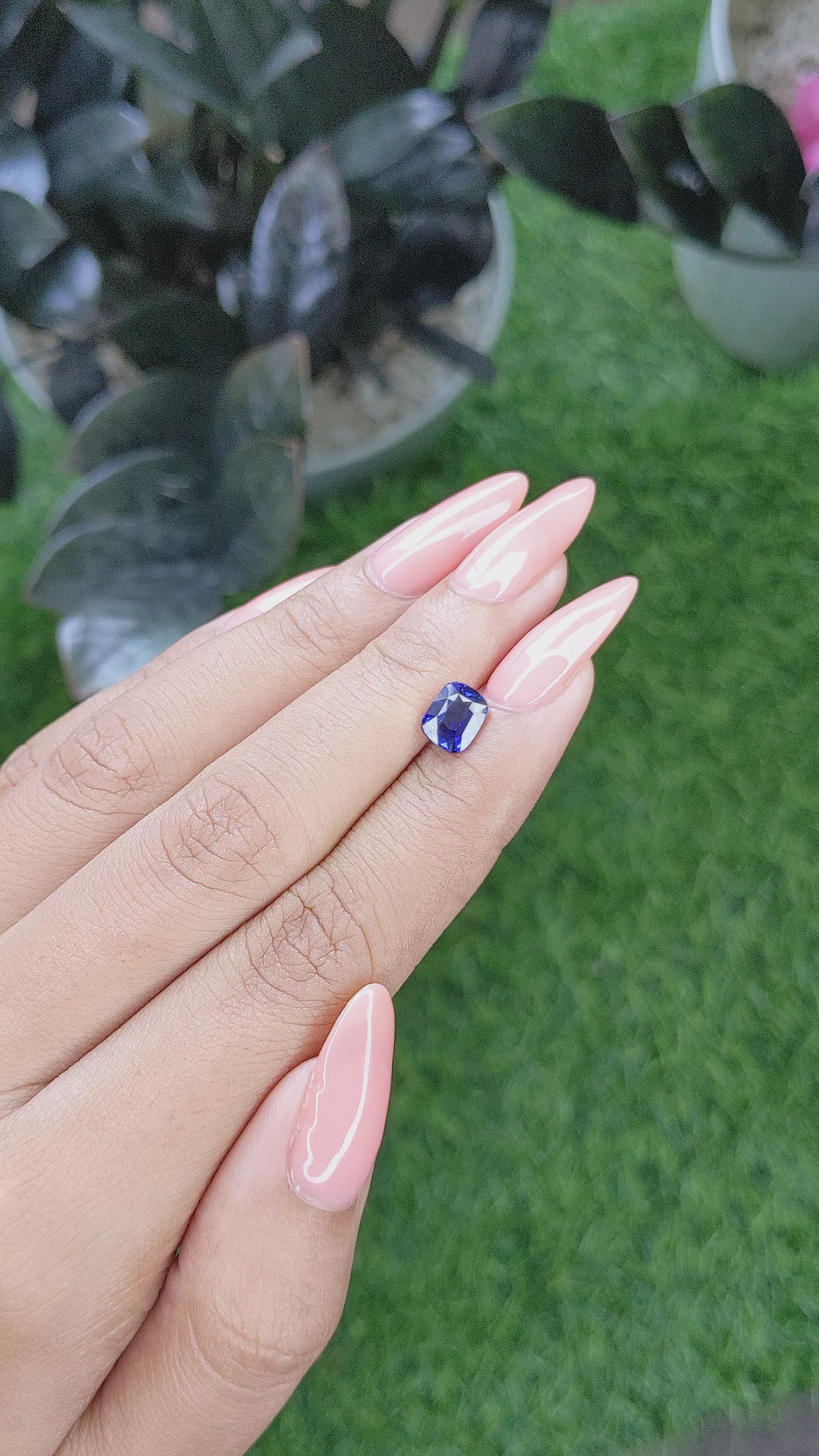 1.54 Ct. Blue Sapphire from Africa Size Video