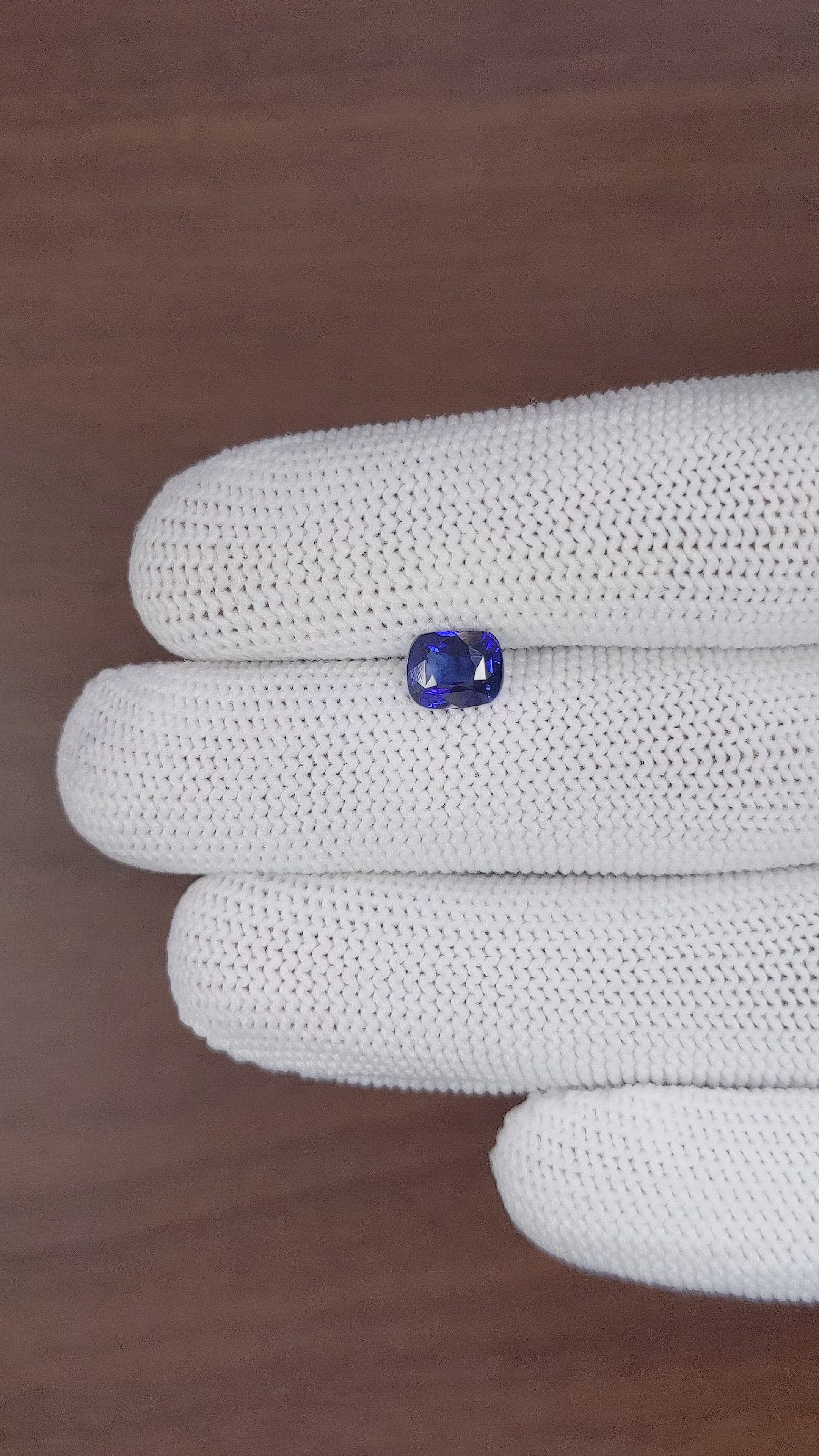 1.54 Ct. Blue Sapphire from Africa Size Video