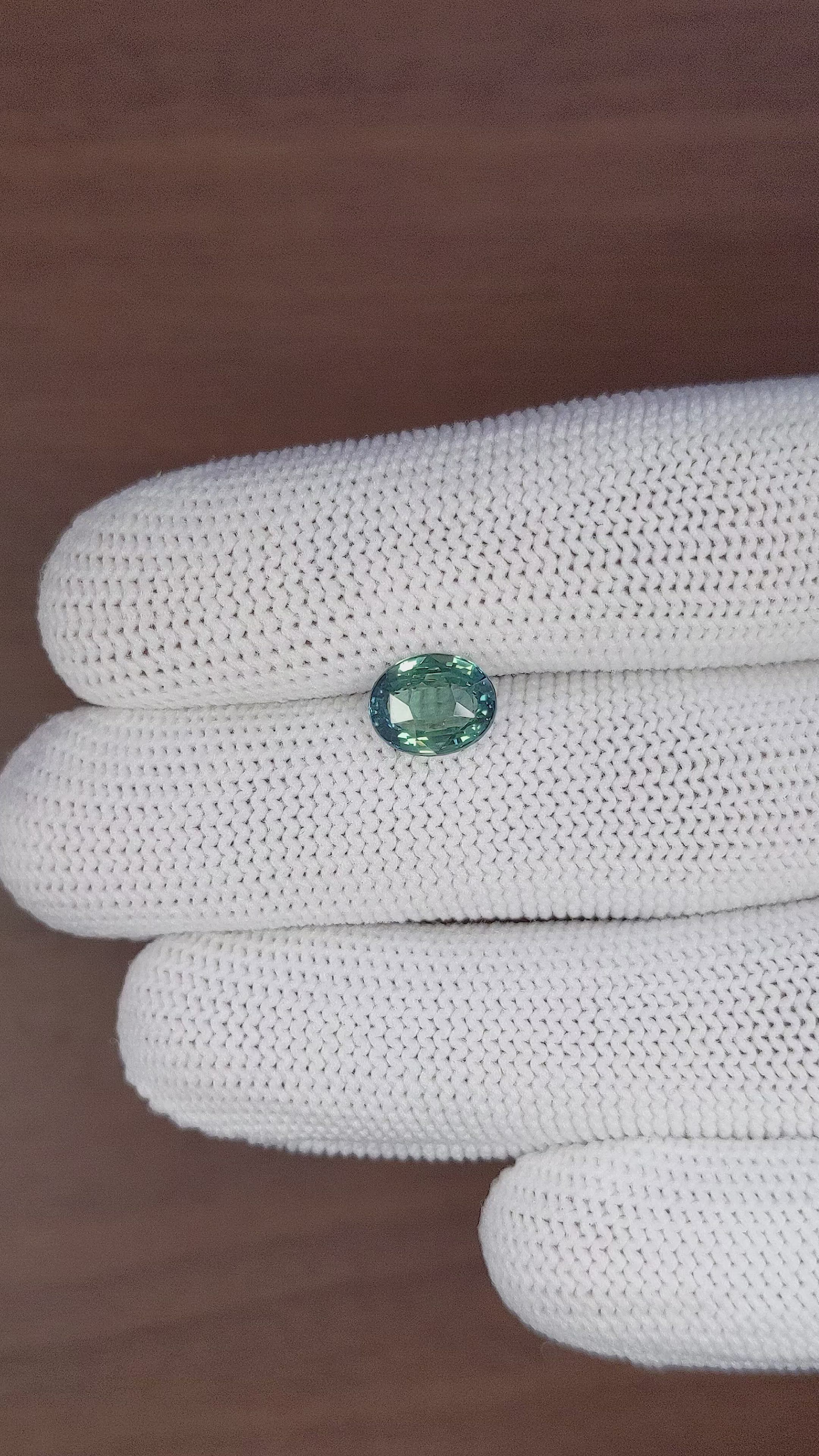 2.51 Ct. Bluish Green Sapphire from Africa Size Video