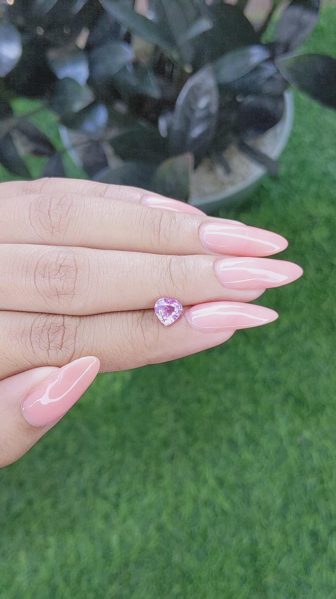 1.18 Ct. Pink Sapphire from Africa Size Video