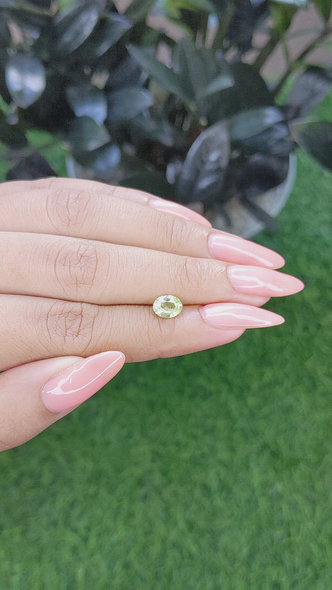 1.08 Ct. Green Sapphire from Africa Size Video