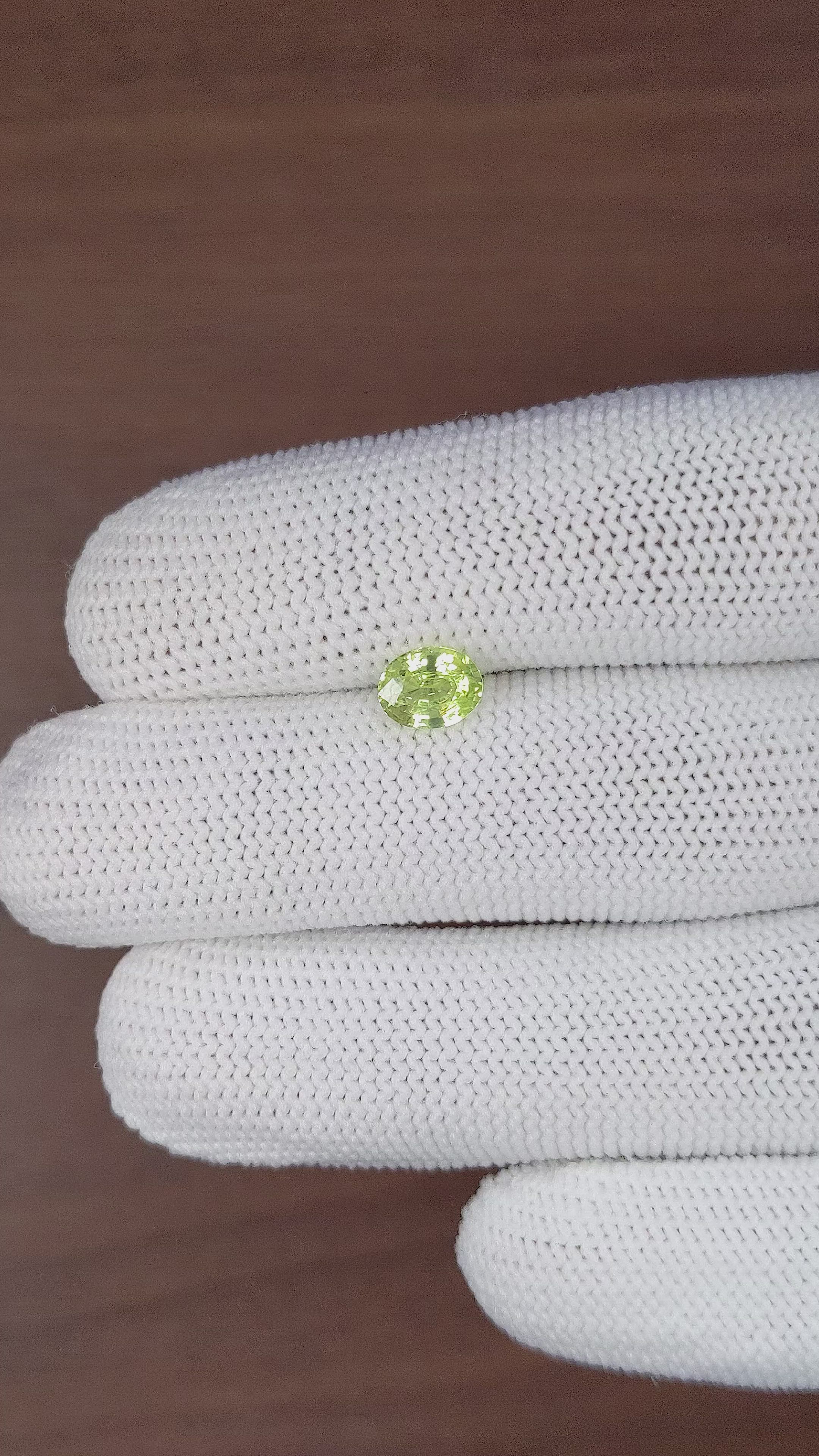 1.08 Ct. Green Sapphire from Africa Size Video