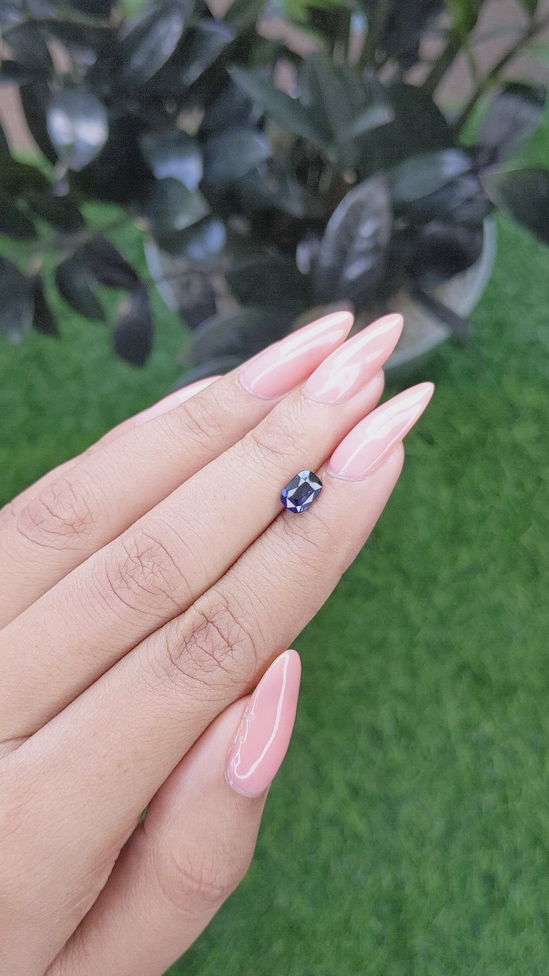 1.03 Ct. Blue Sapphire from Africa Size Video