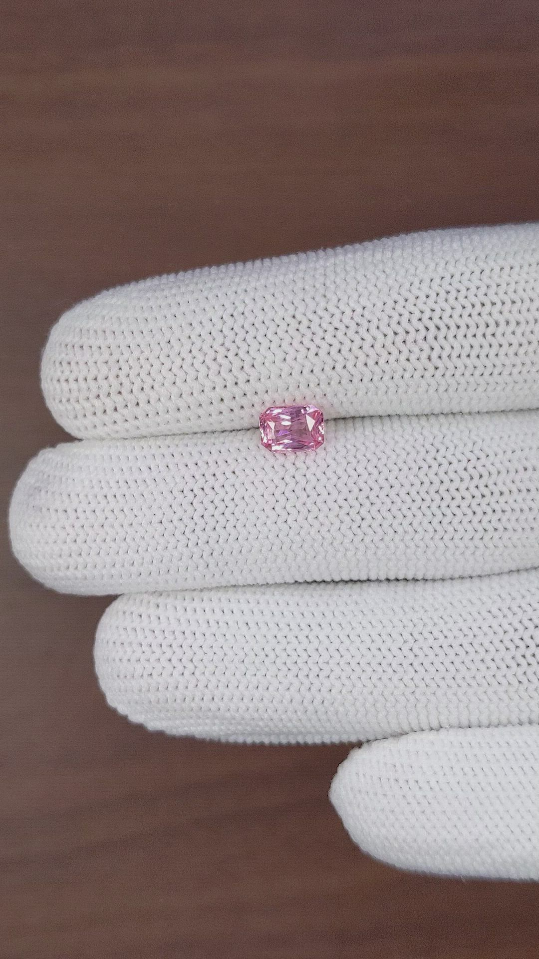 1.04 Ct. Pink Sapphire from Africa Size Video