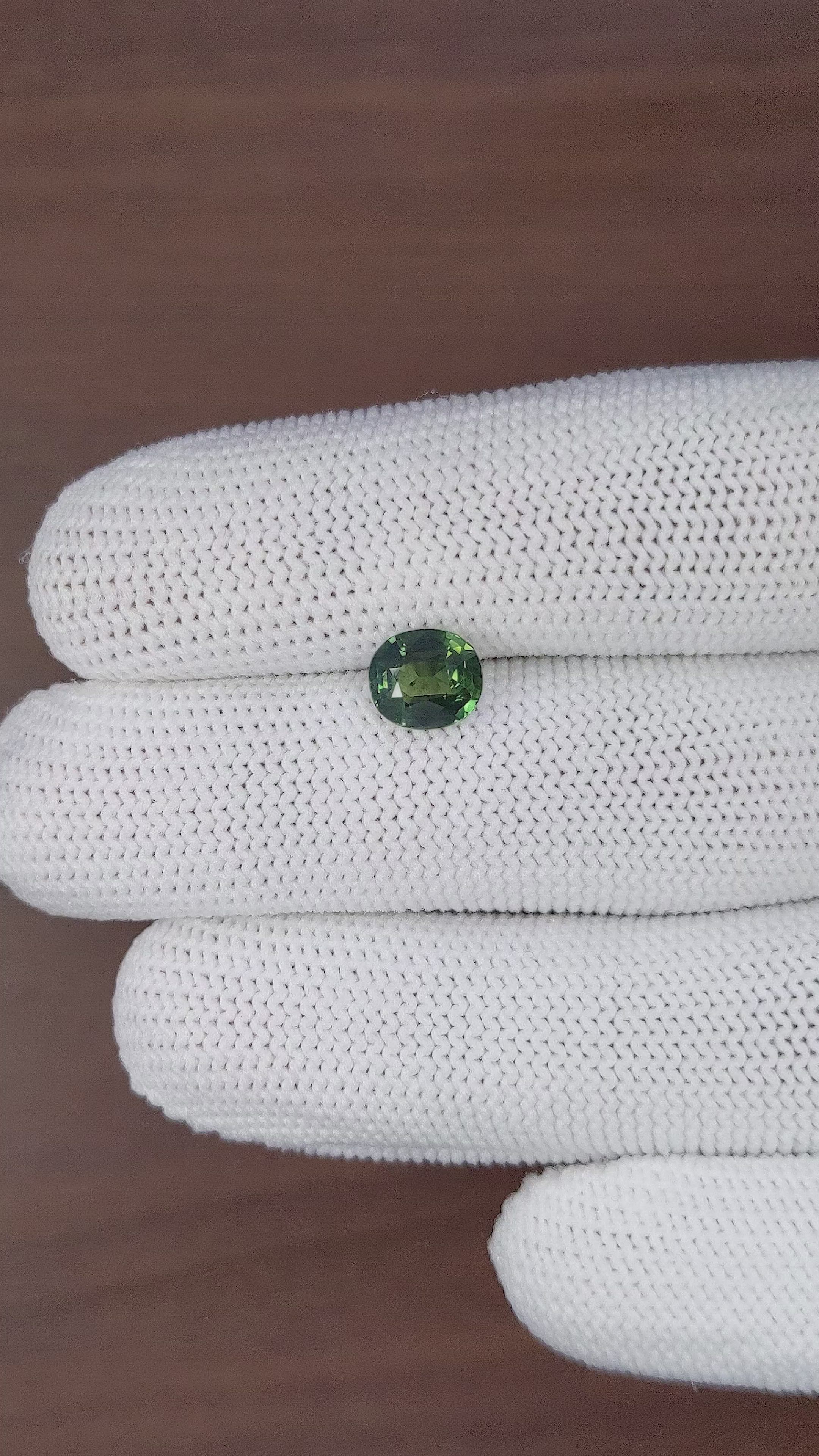 2.03 Ct. Green Sapphire from Africa Size Video
