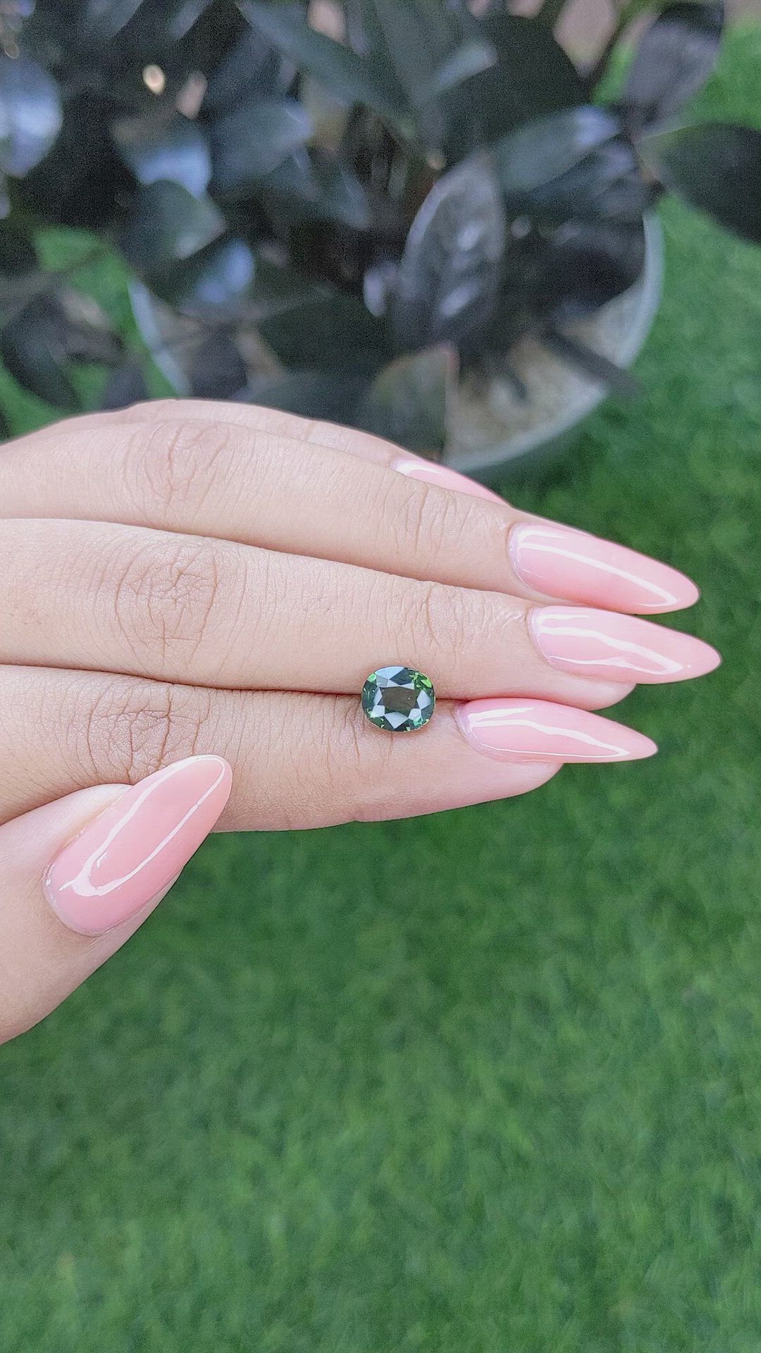 2.03 Ct. Green Sapphire from Africa Size Video