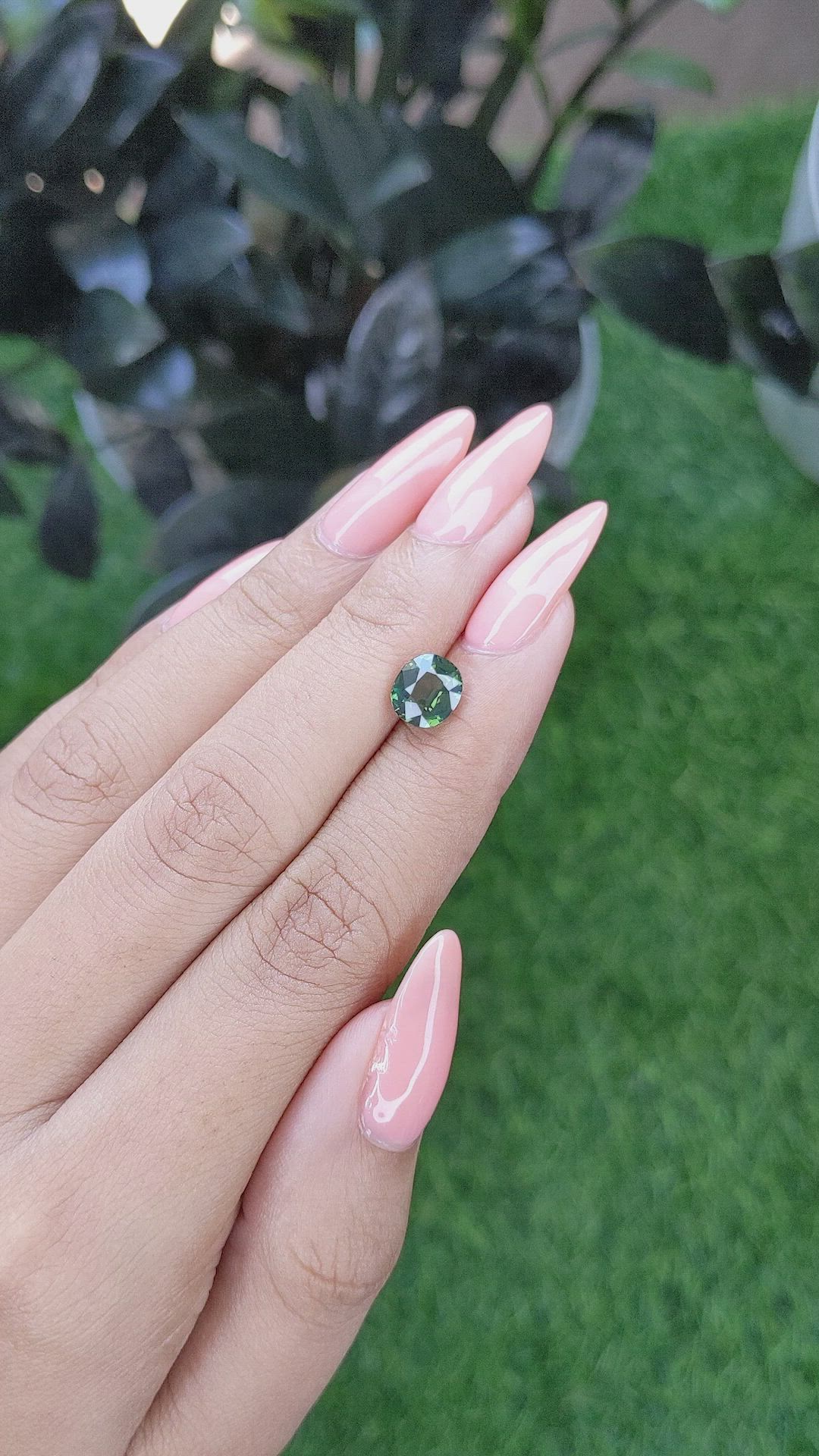 2.03 Ct. Green Sapphire from Africa Size Video
