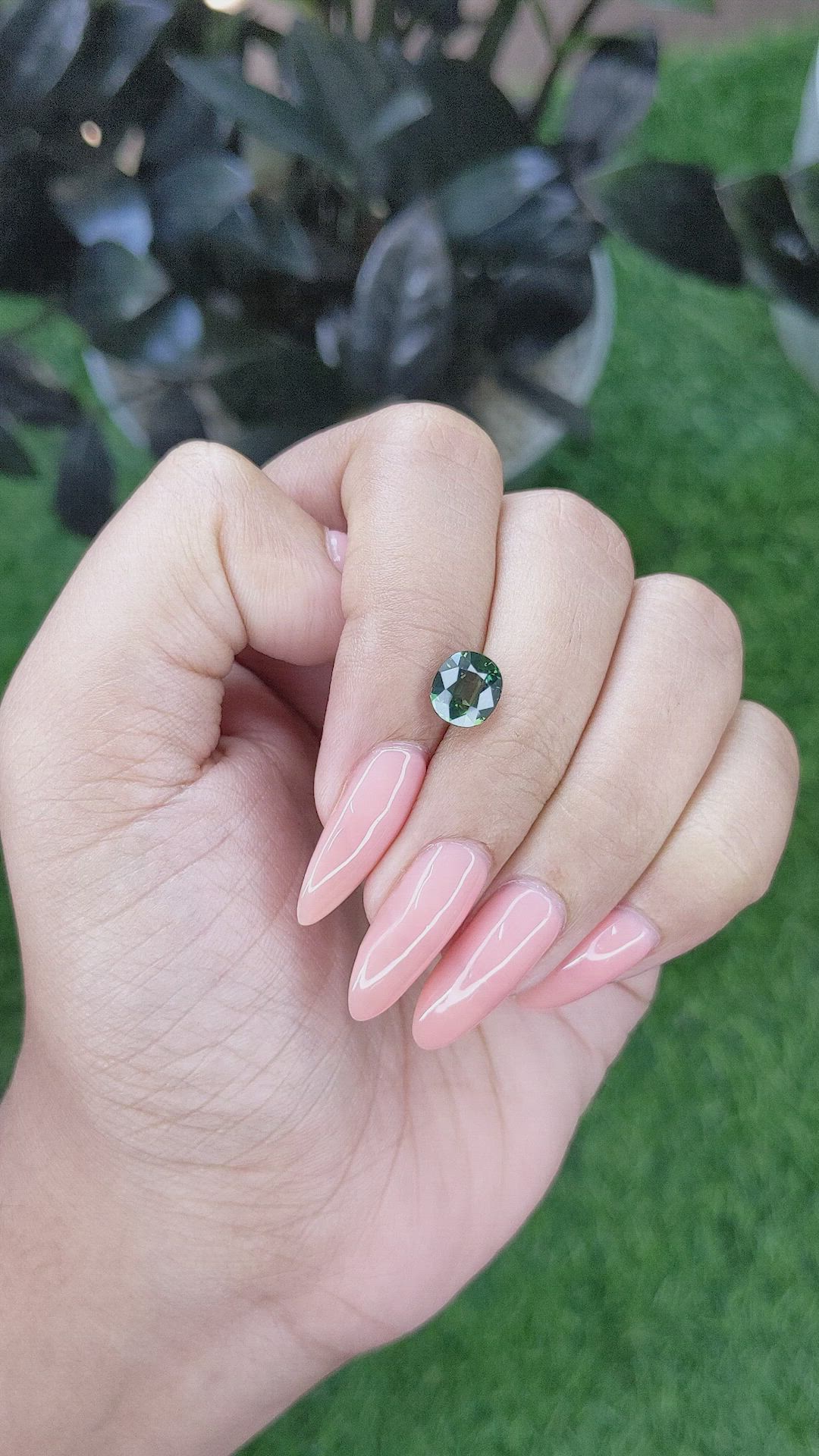 2.03 Ct. Green Sapphire from Africa Size Video