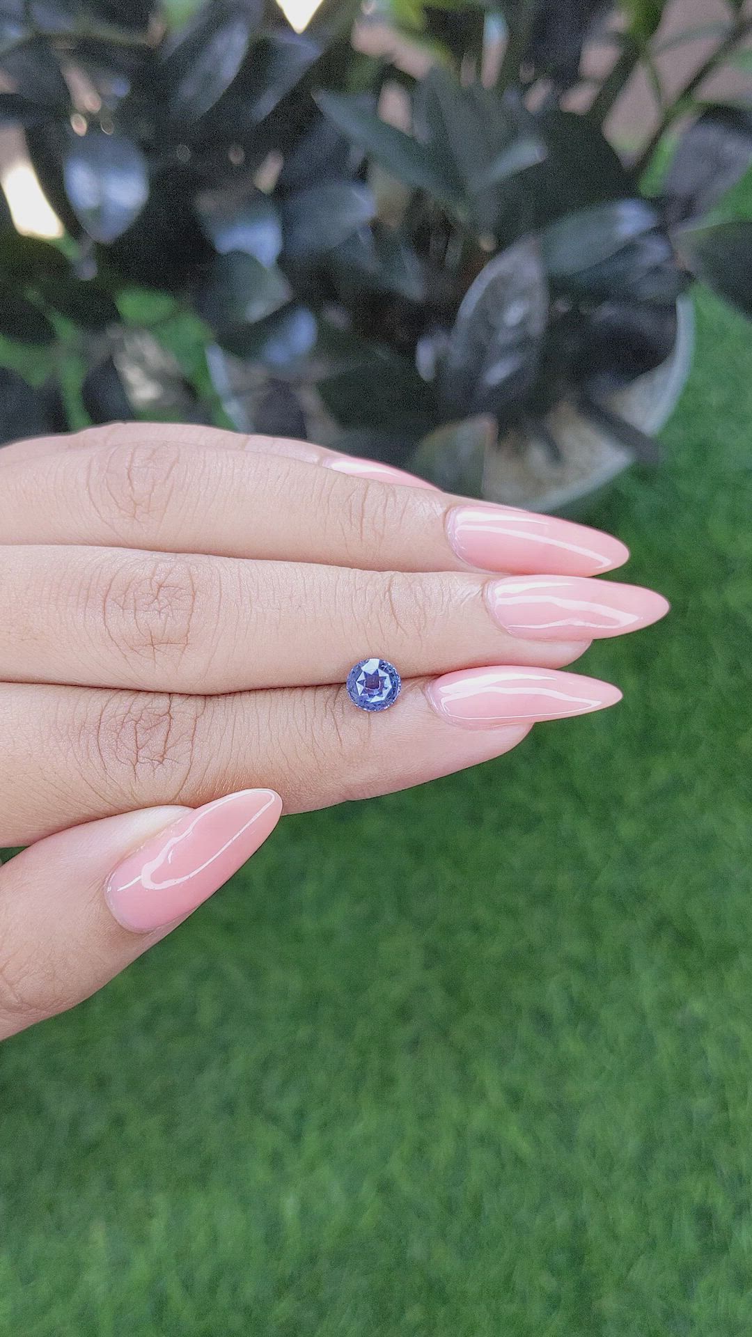 1.08 Ct. Blue Sapphire from Africa Size Video