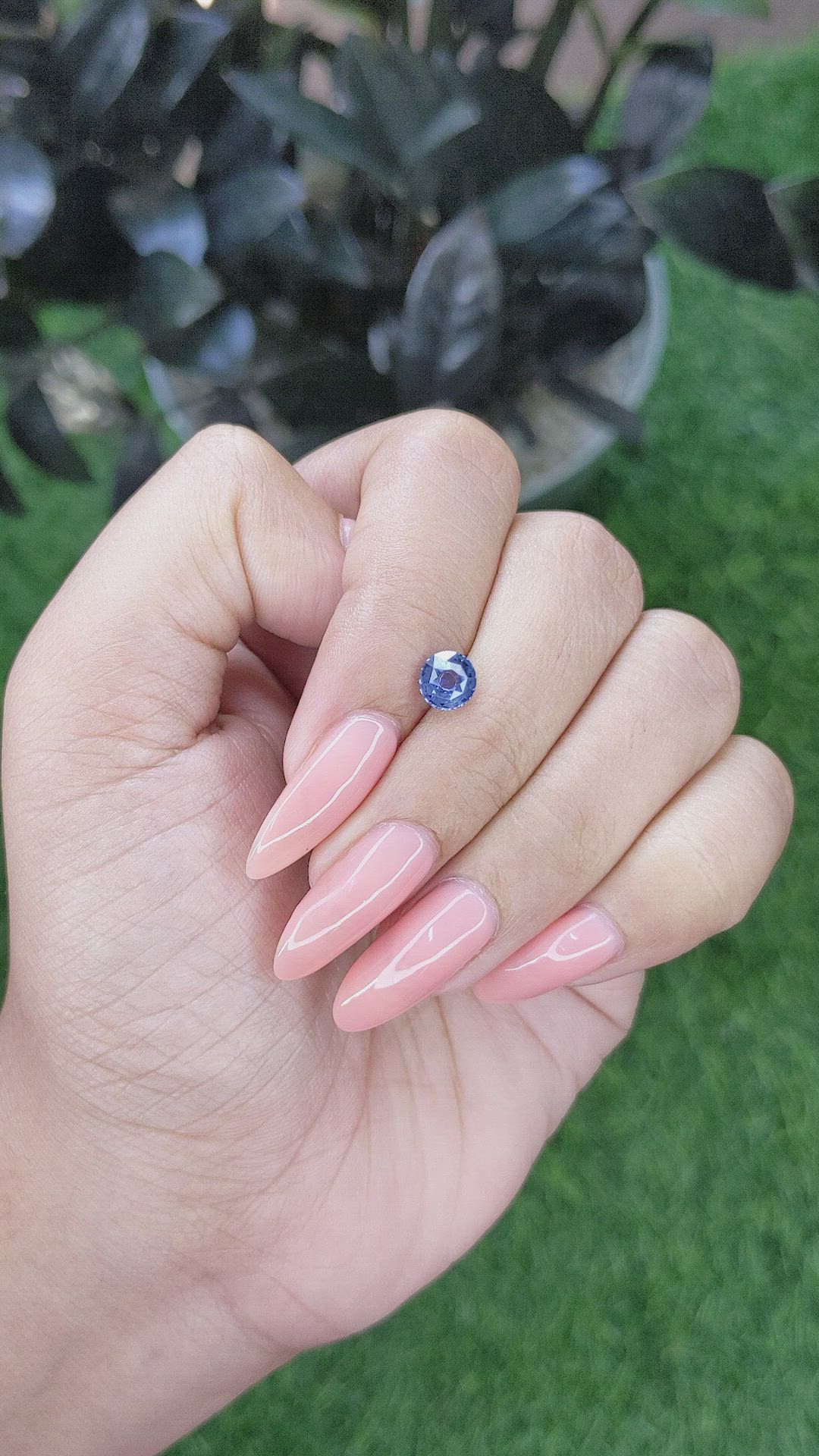 1.08 Ct. Blue Sapphire from Africa Size Video