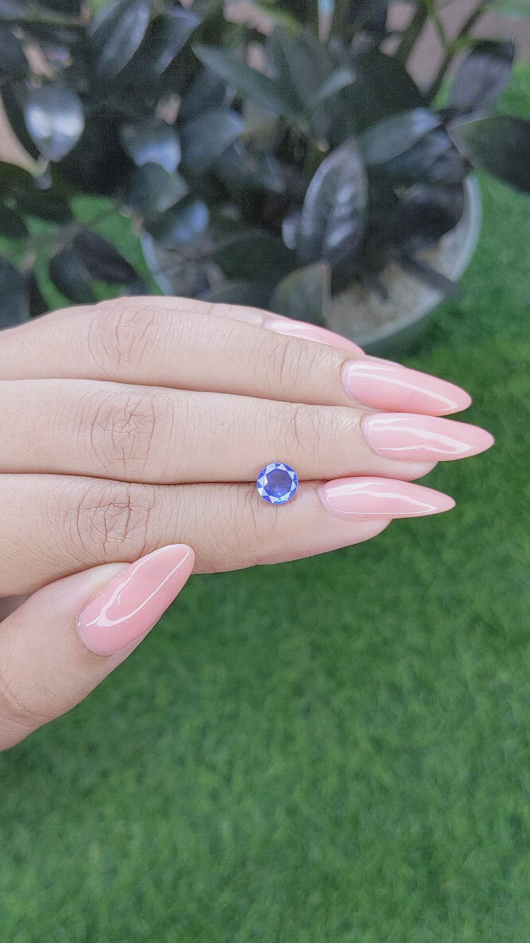 1.20 Ct. Blue Sapphire from Africa Size Video