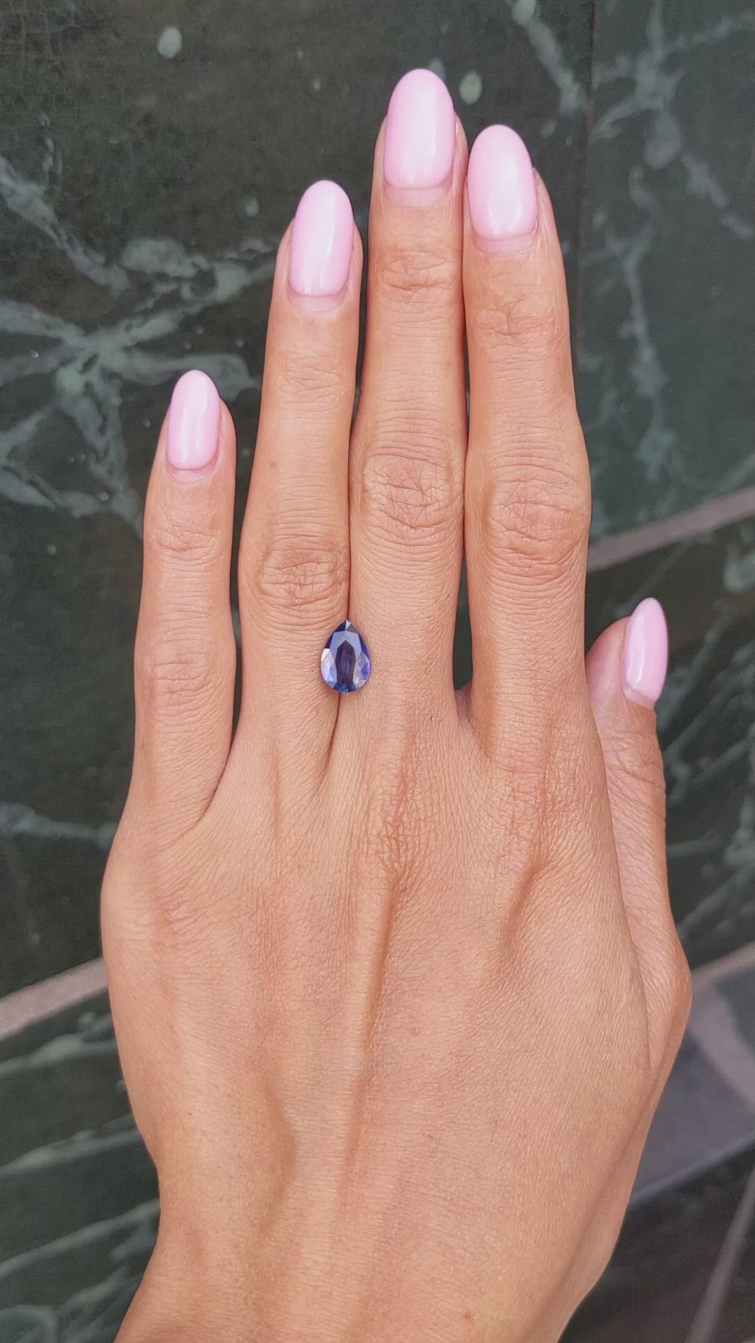 2.05 Ct. Blue Sapphire from Ceylon (Sri Lanka) Size Video