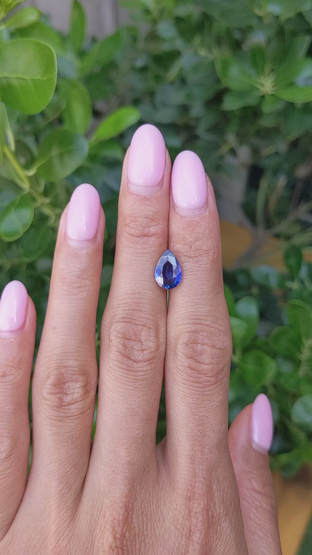 2.05 Ct. Blue Sapphire from Ceylon (Sri Lanka) Size Video
