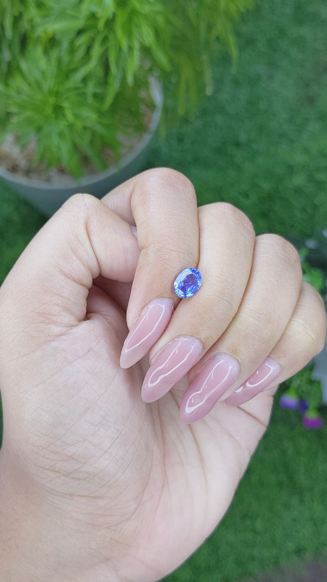 1.22 Ct. Blue Sapphire from Madagascar Size Video