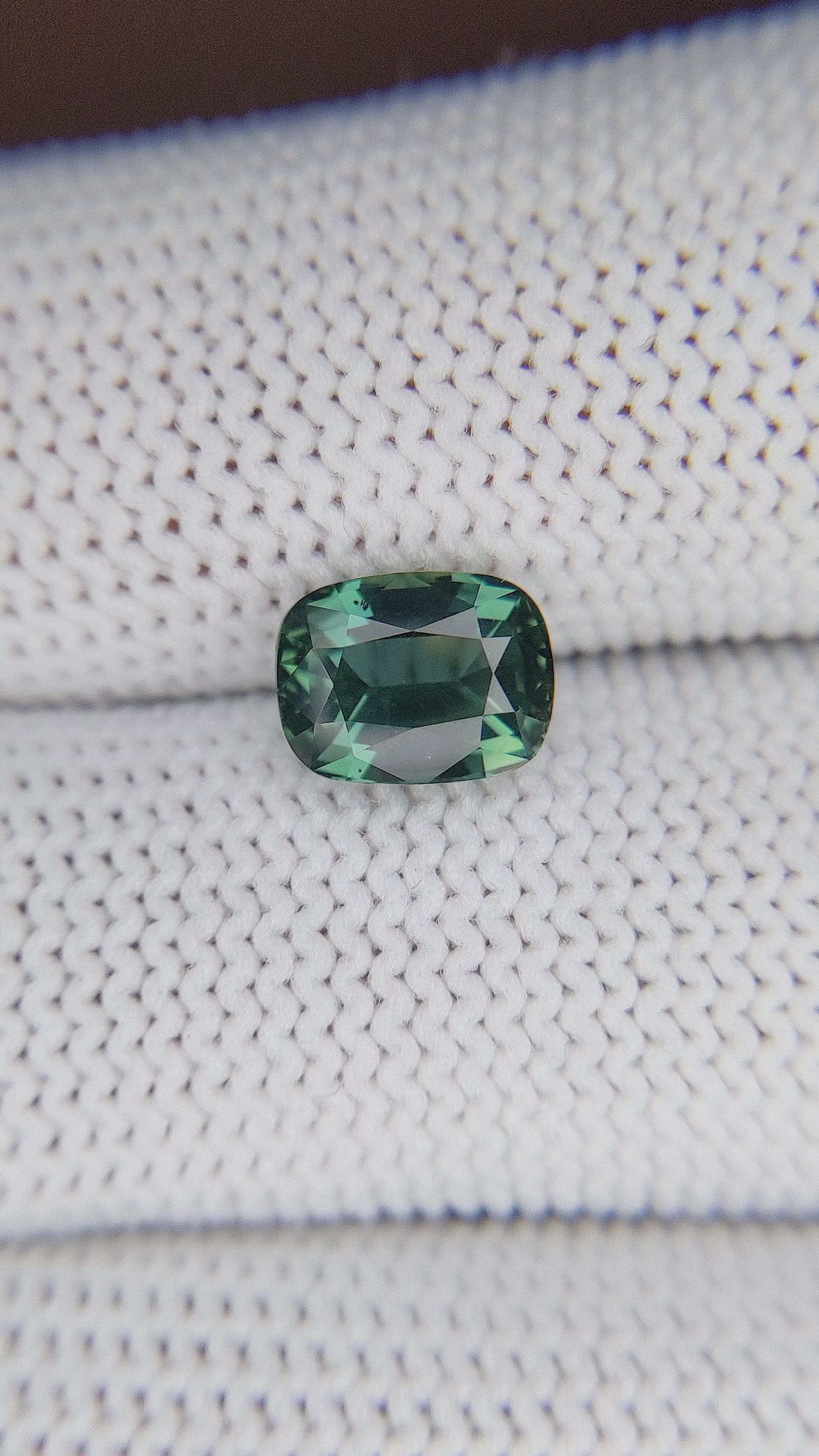 2.52 Ct. Bluish Green Sapphire from Tanzania Size Video