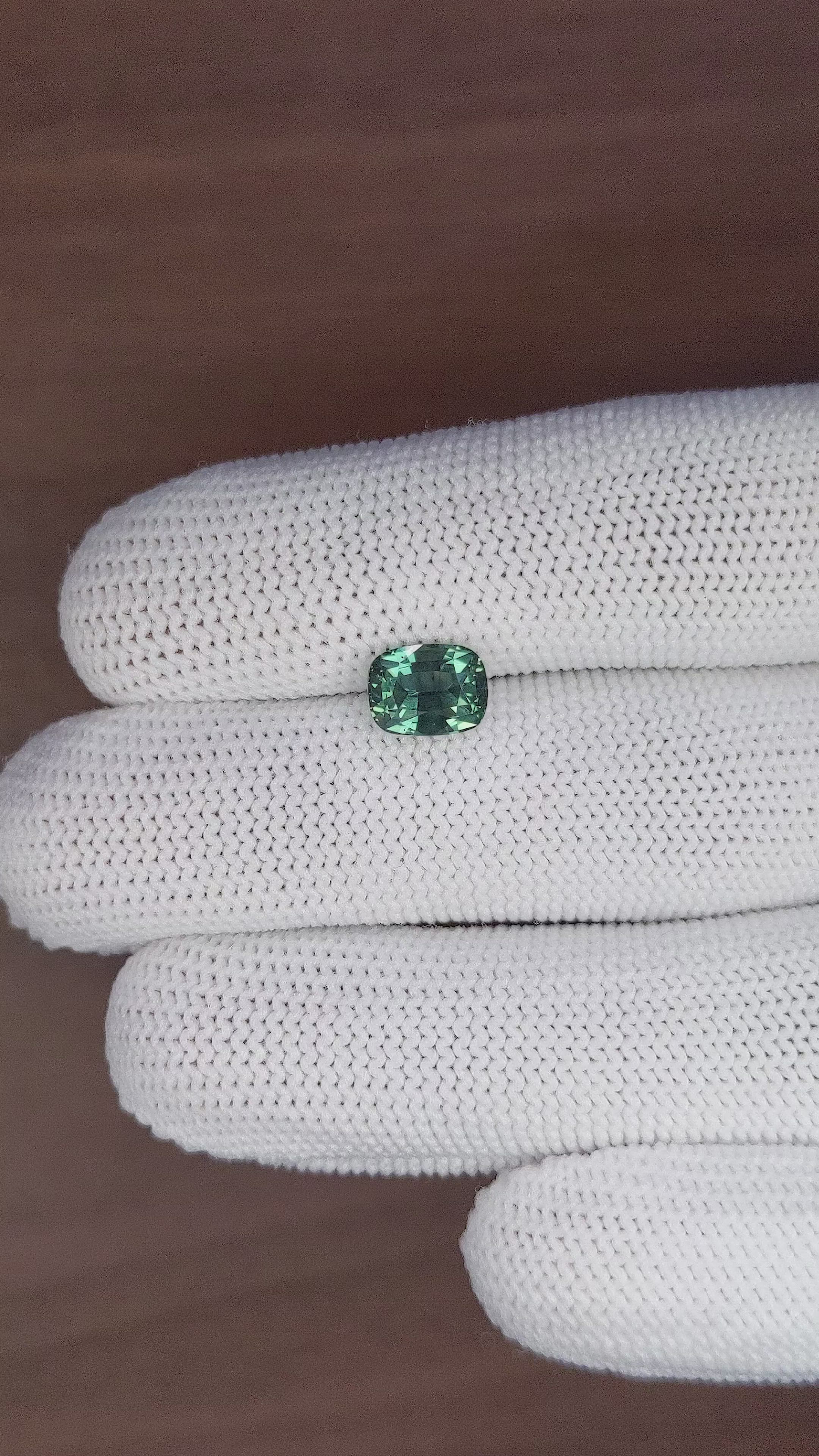 2.52 Ct. Bluish Green Sapphire from Tanzania Size Video