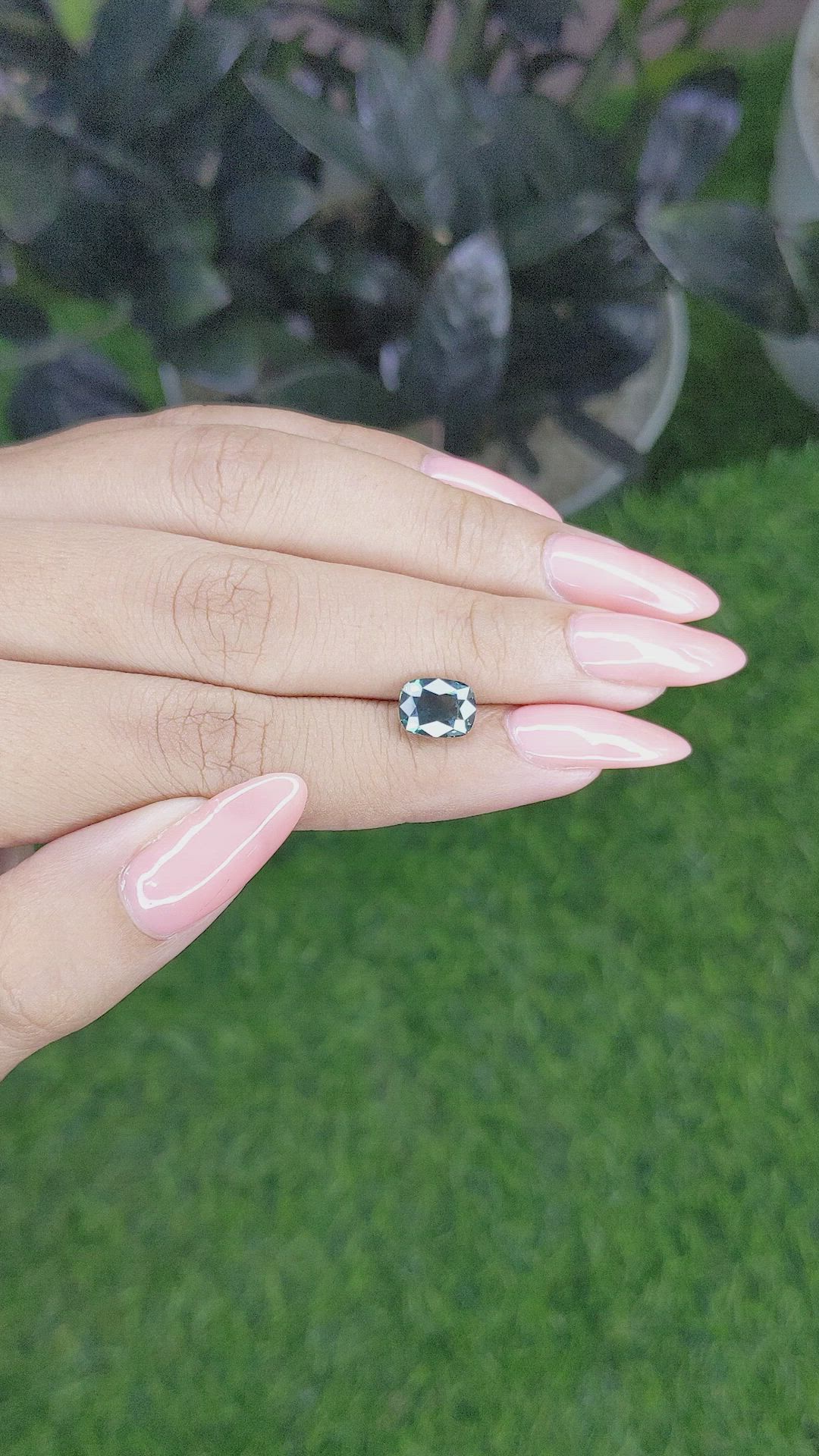 2.52 Ct. Bluish Green Sapphire from Tanzania Size Video