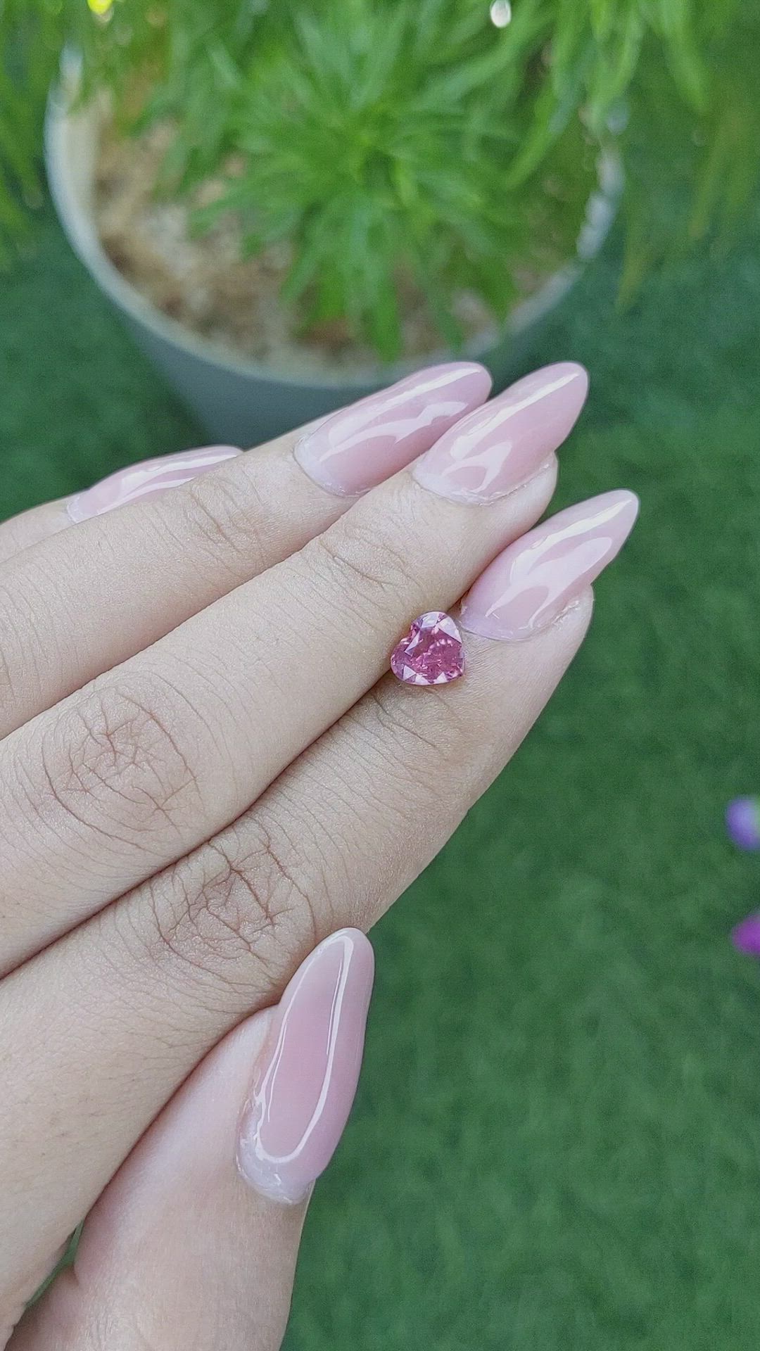 1.04 Ct. Pink Sapphire from Madagascar Size Video