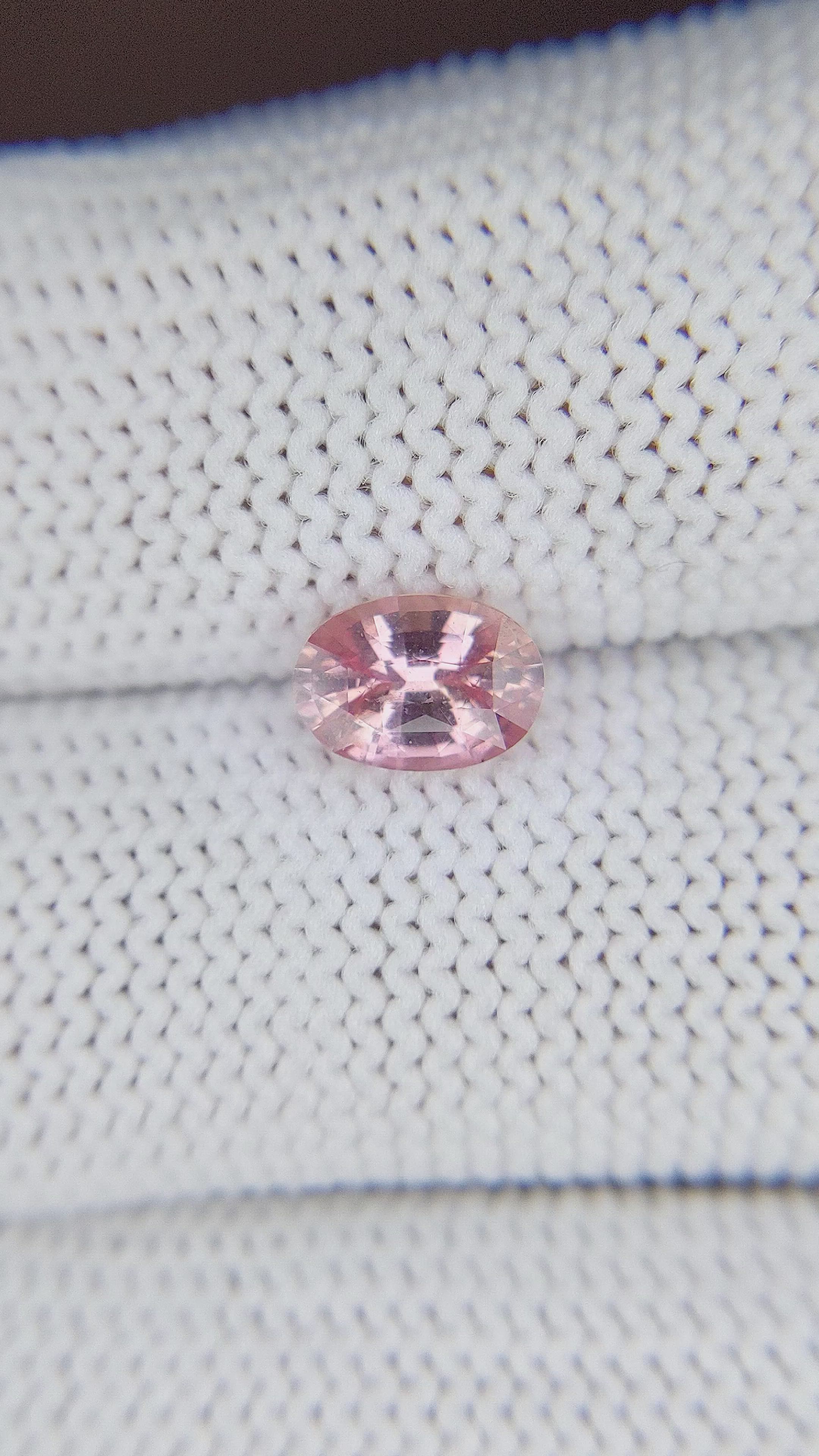 1.09 Ct. Peach Sapphire from Madagascar Size Video