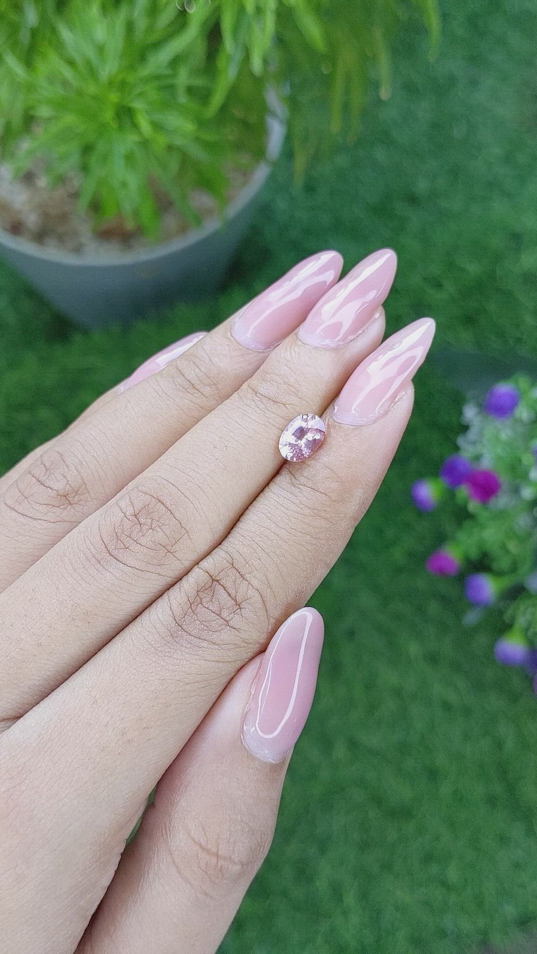 1.09 Ct. Peach Sapphire from Madagascar Size Video