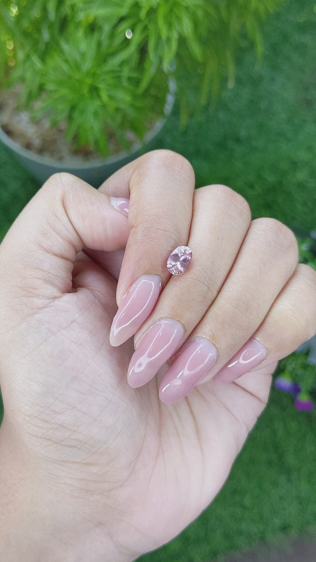 1.09 Ct. Peach Sapphire from Madagascar Size Video