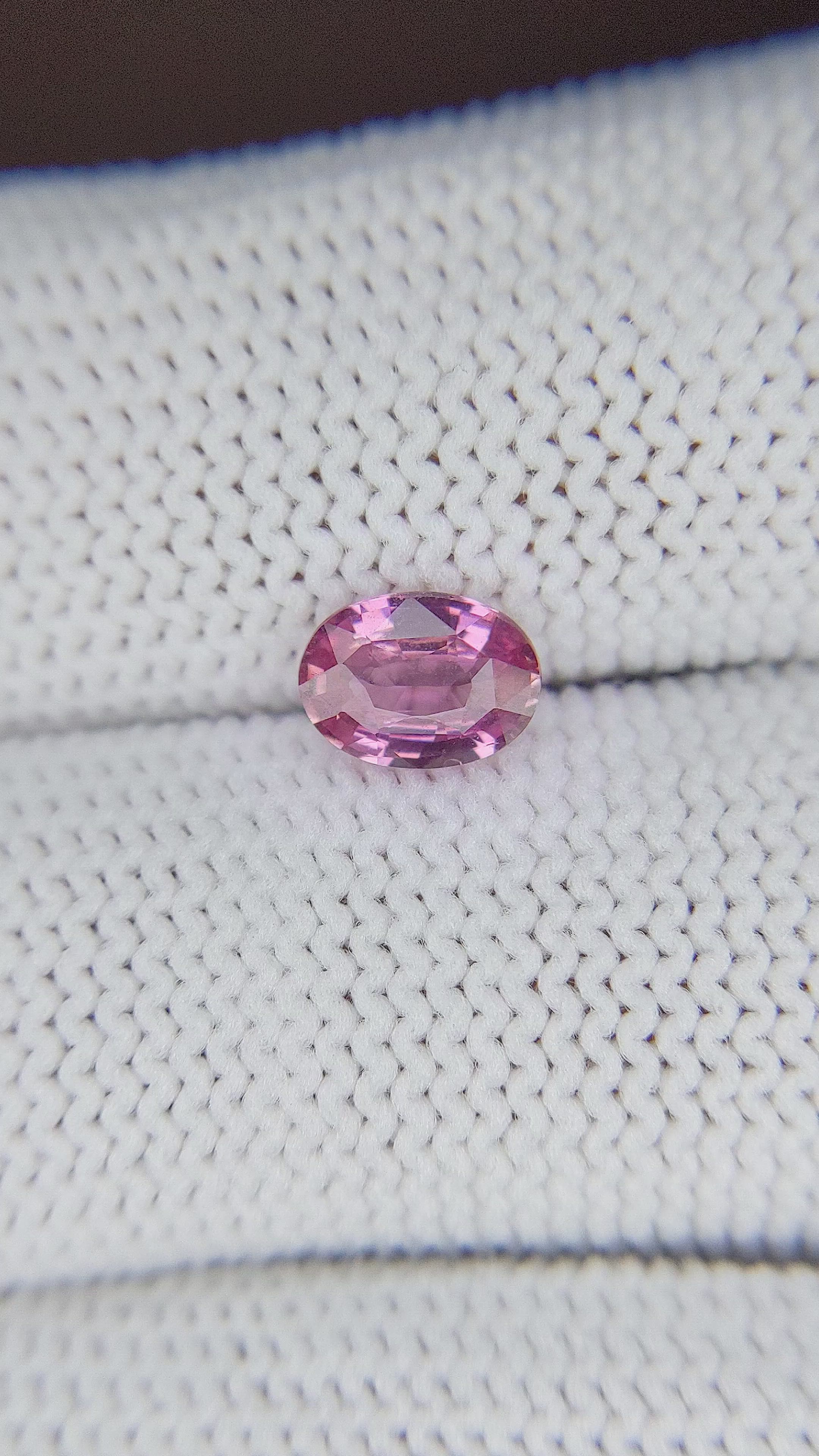 1.04 Ct. Purplish Pink Sapphire from Madagascar Size Video