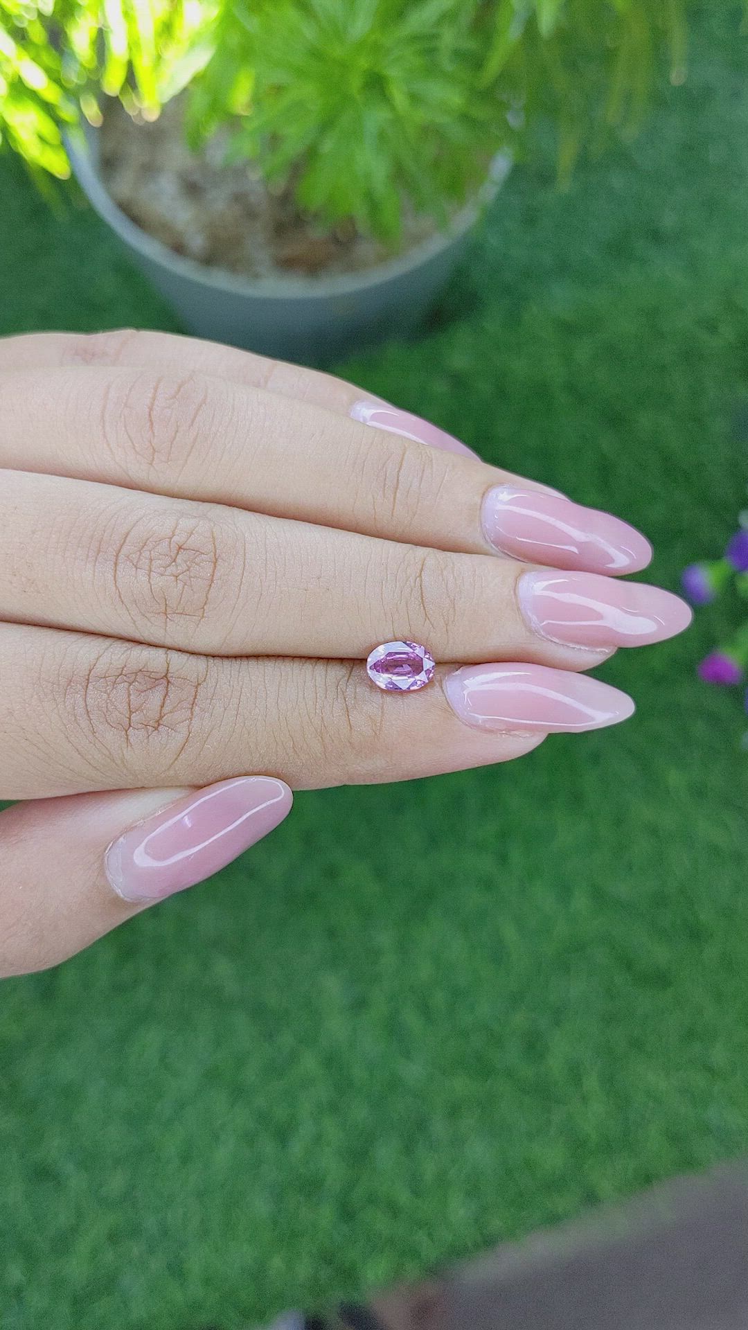 1.04 Ct. Purplish Pink Sapphire from Madagascar Size Video