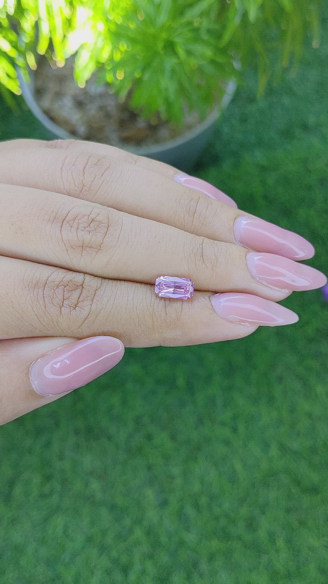 1.53 Ct. Purplish Pink Sapphire from Madagascar Size Video