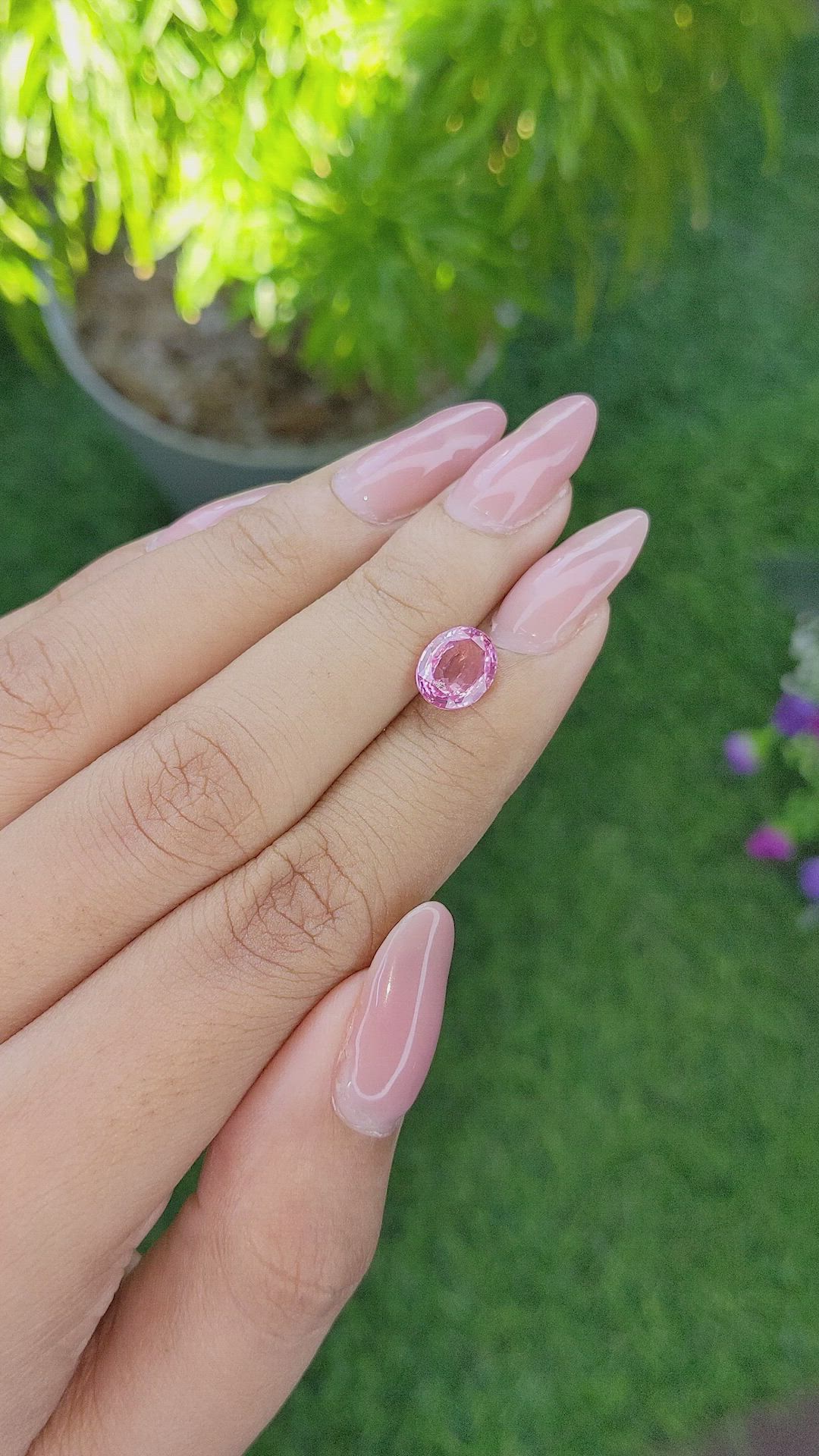 2.02 Ct. Pink Sapphire from Madagascar Size Video