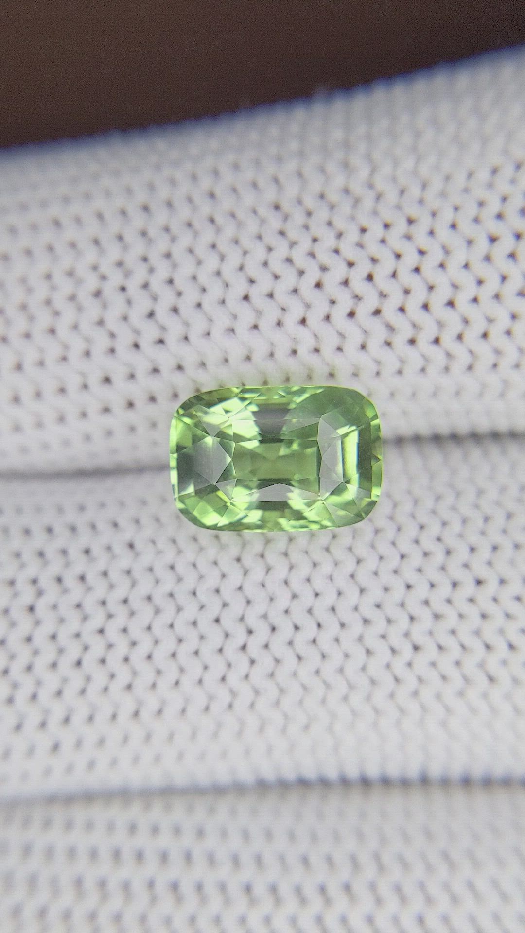 4.03 Ct. Green Sapphire from Madagascar Size Video