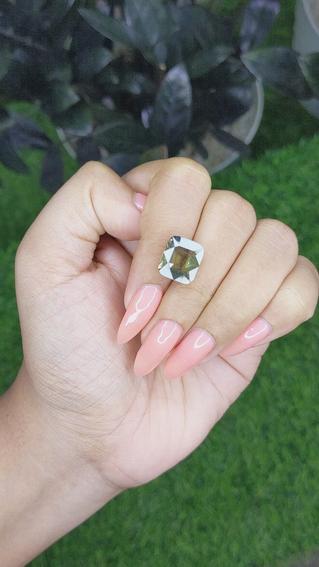 7.50 Ct. Yellowish Green Sapphire from Tanzania Size Video