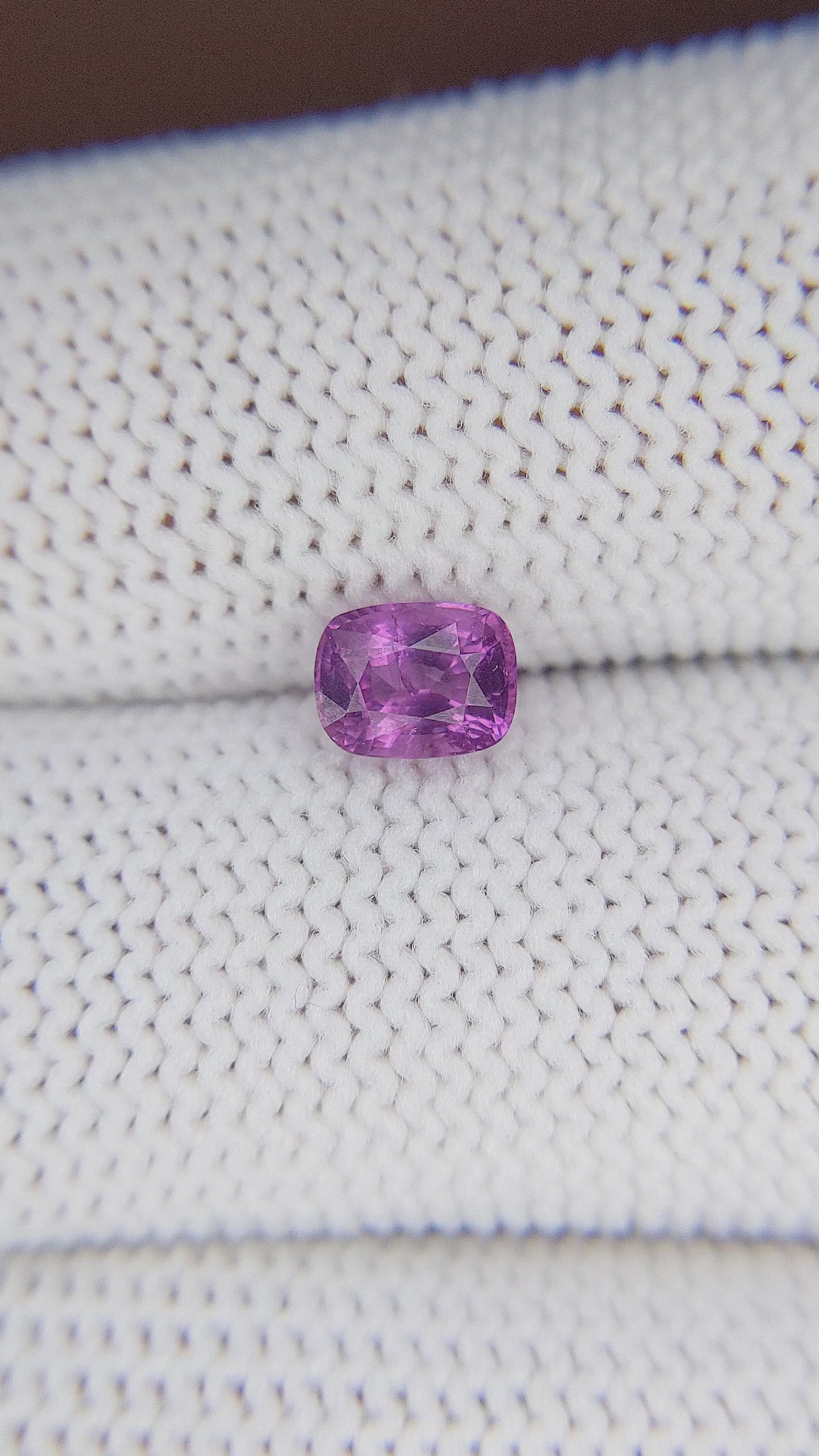 1.01 Ct. Pinkish Purple Sapphire from Tanzania Size Video