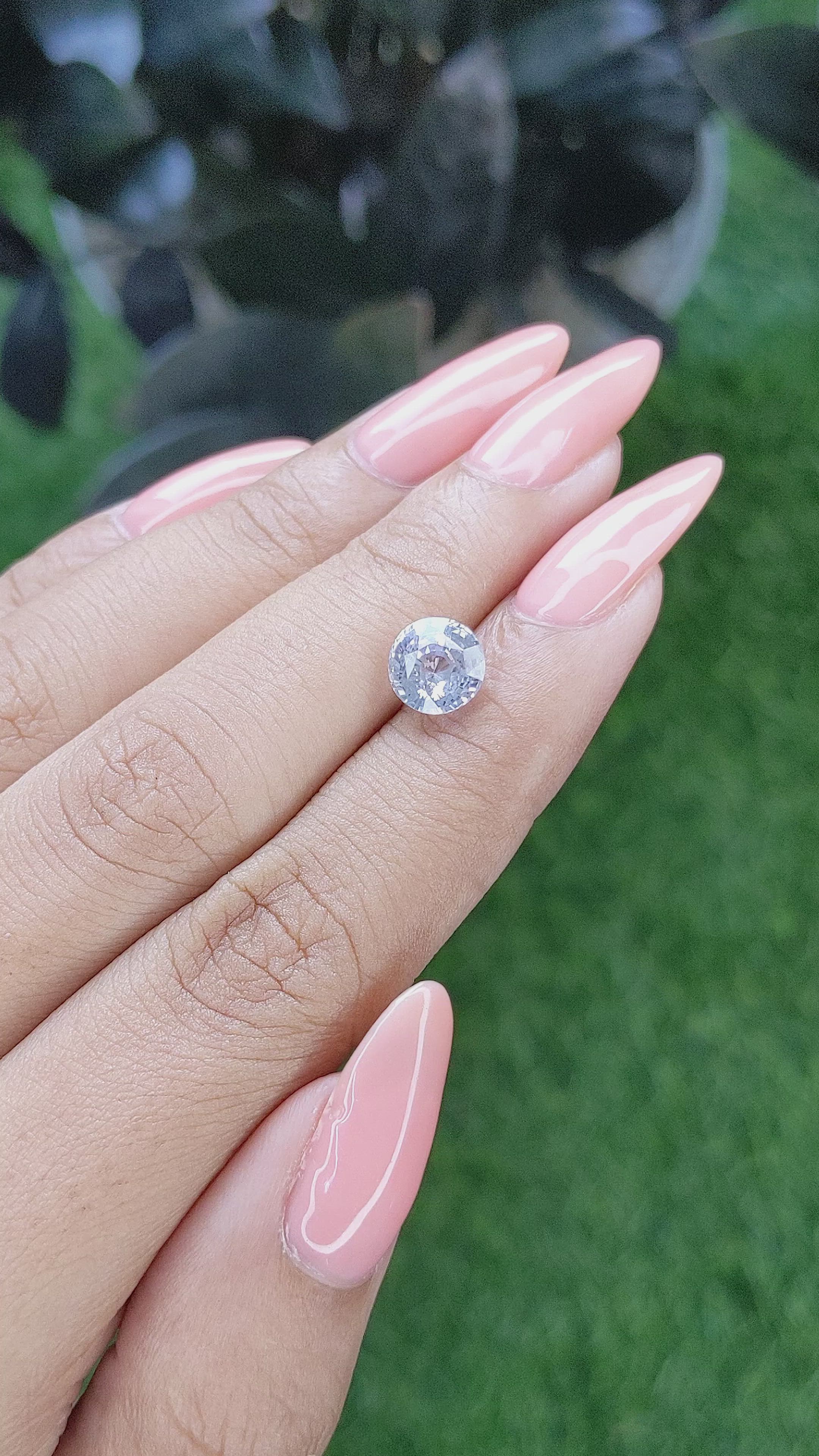 2.51 Ct. White Sapphire from Tanzania Size Video