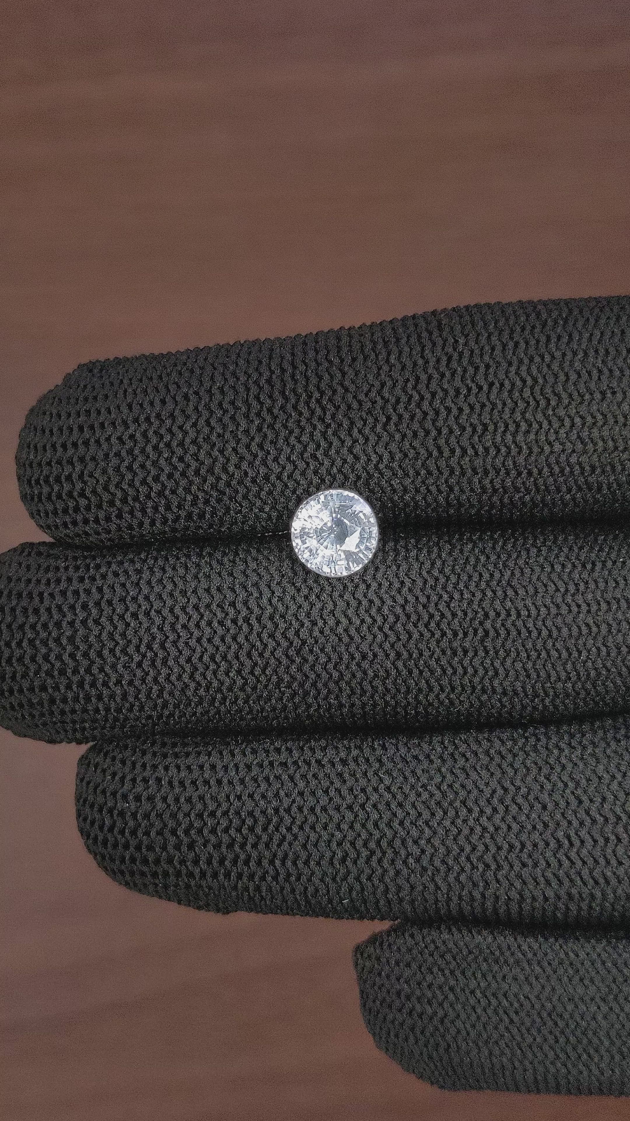 2.51 Ct. White Sapphire from Tanzania Size Video