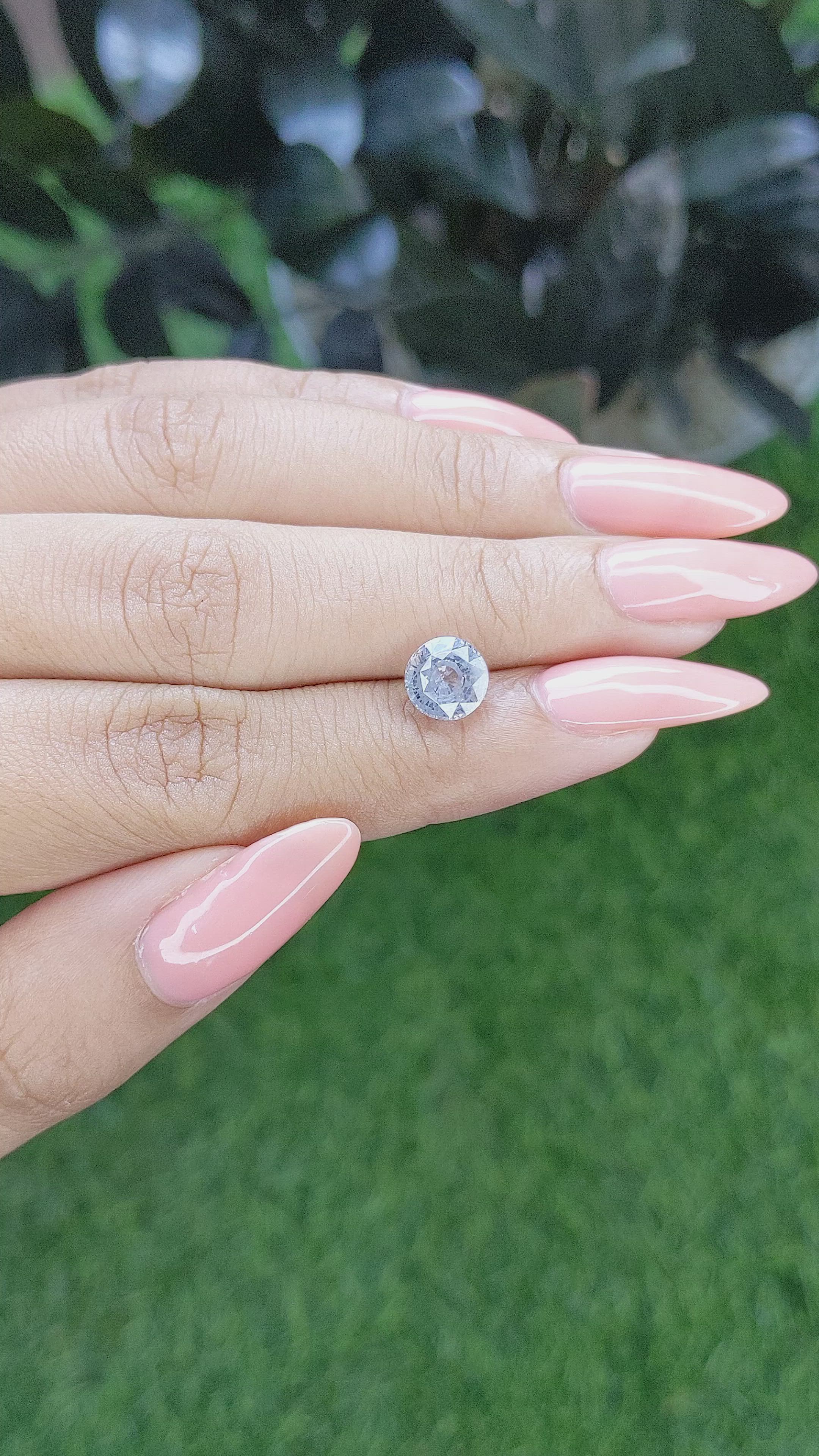 2.51 Ct. White Sapphire from Tanzania Size Video